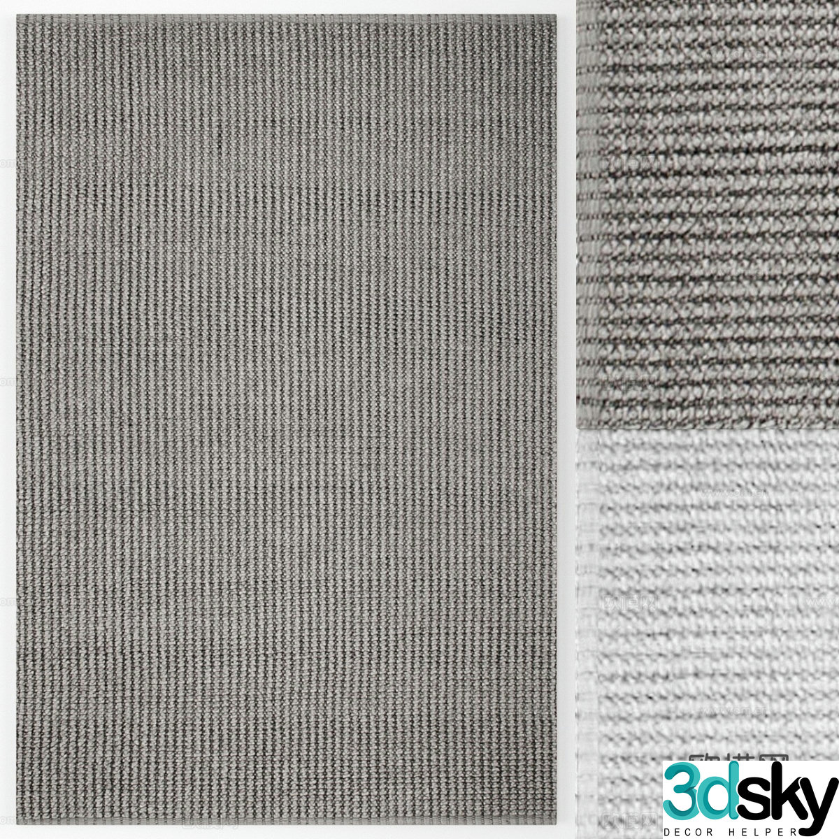 Modern fabric carpet 3d model