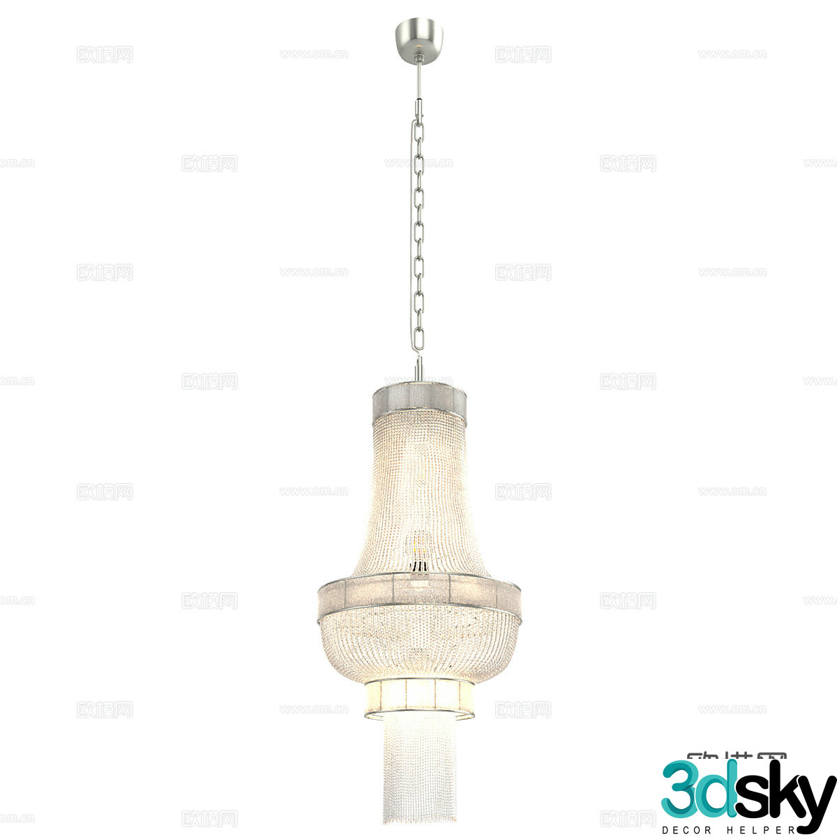 Modern simple chandelier chandelier simple chandelier living room chandelier decorative chandelier crystal chandelier 3d model