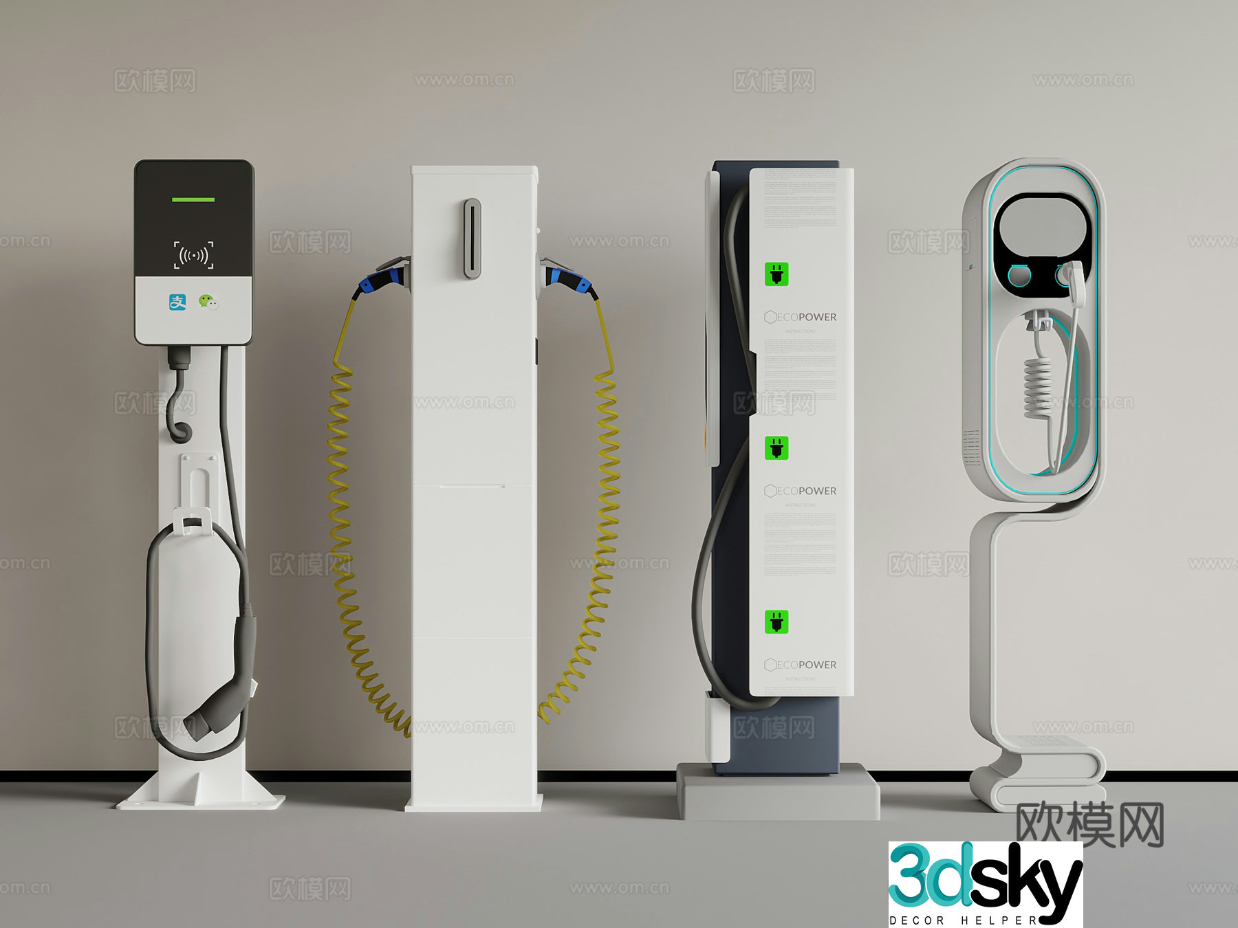 Shared equipment, modern charging pile, charging equipment, new energy equipment 3D model