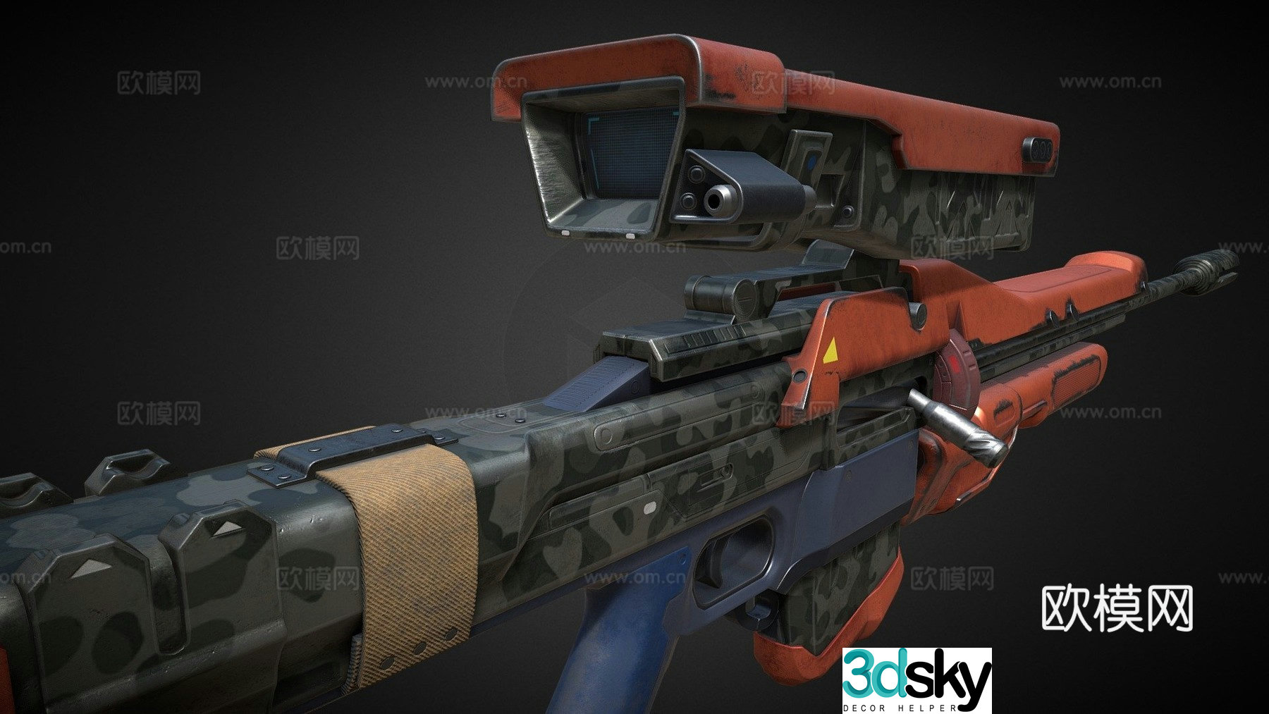 destiny sniper rifle 3d model