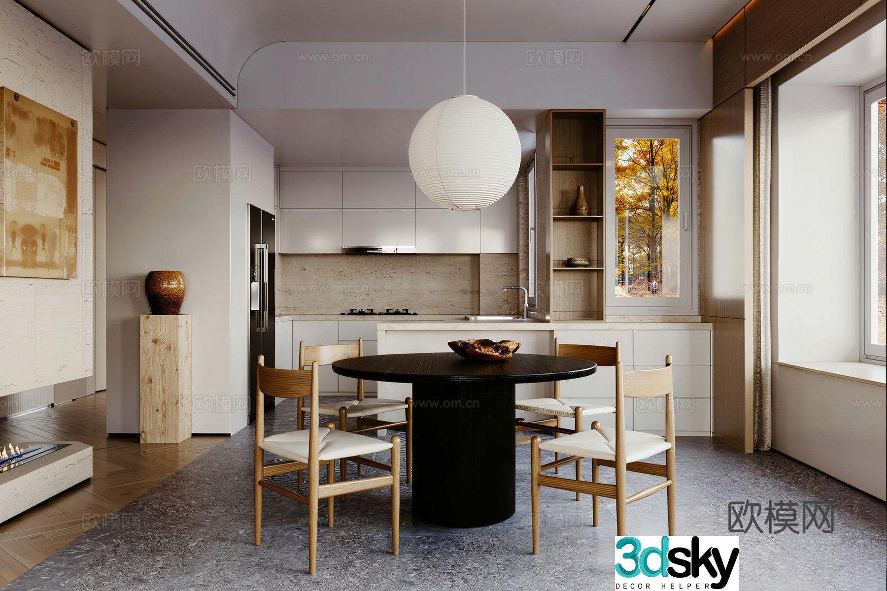 Modern restaurant 3d model