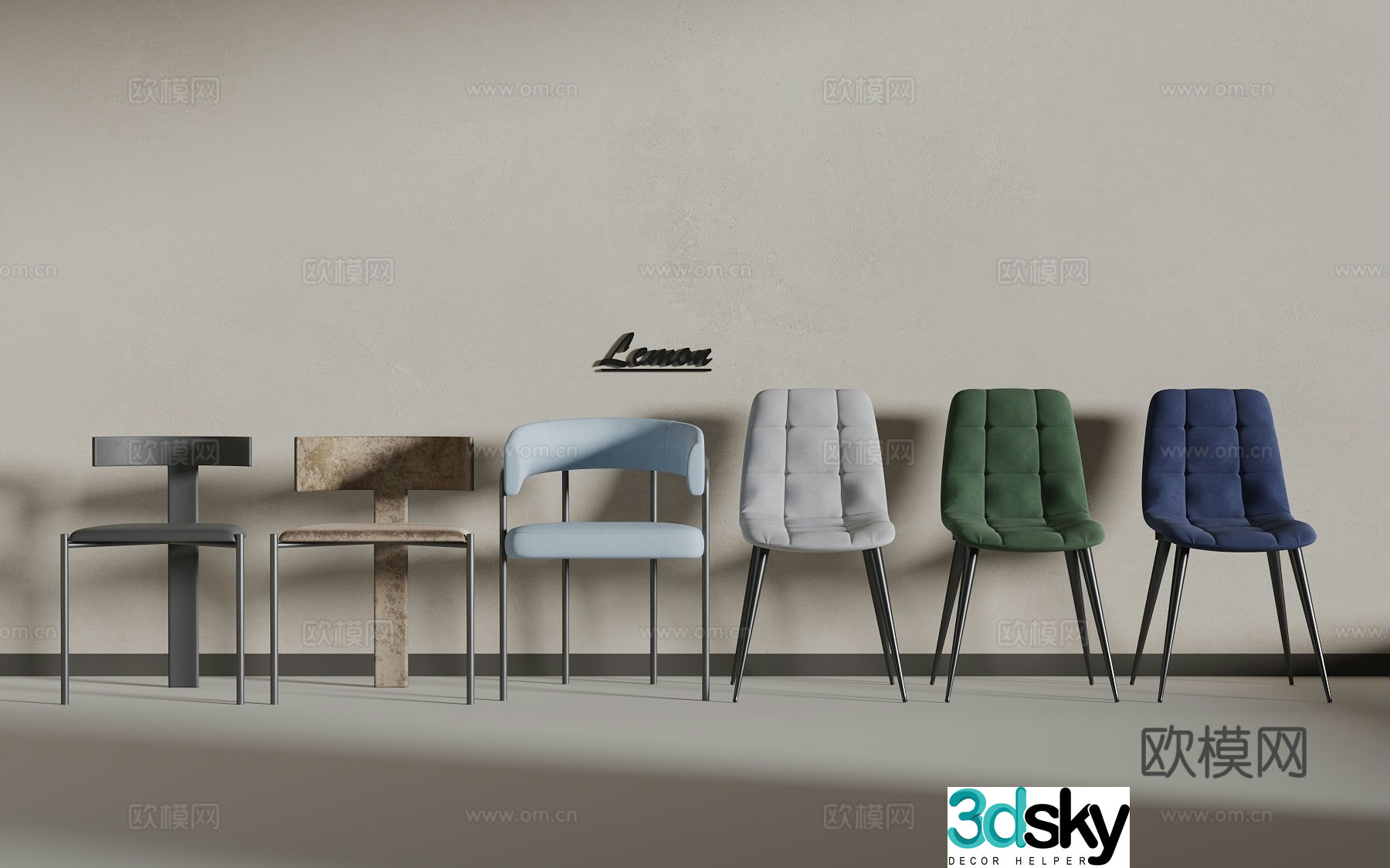 Modern single chair 3d model