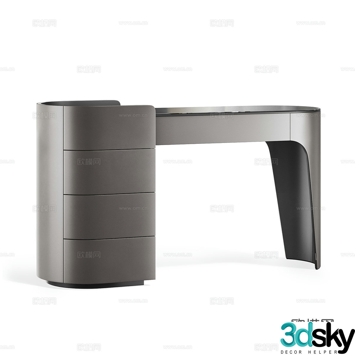Modern simple desk desk simple desk desk 3d model