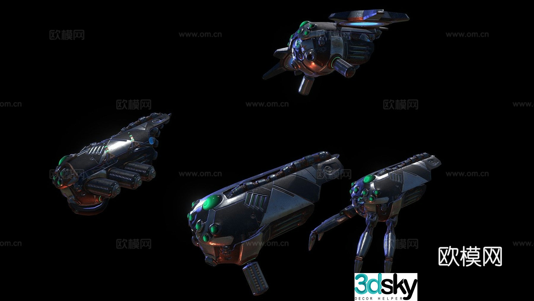 Artificial Omnic I-54 Reader-First Contact with 3D Model
