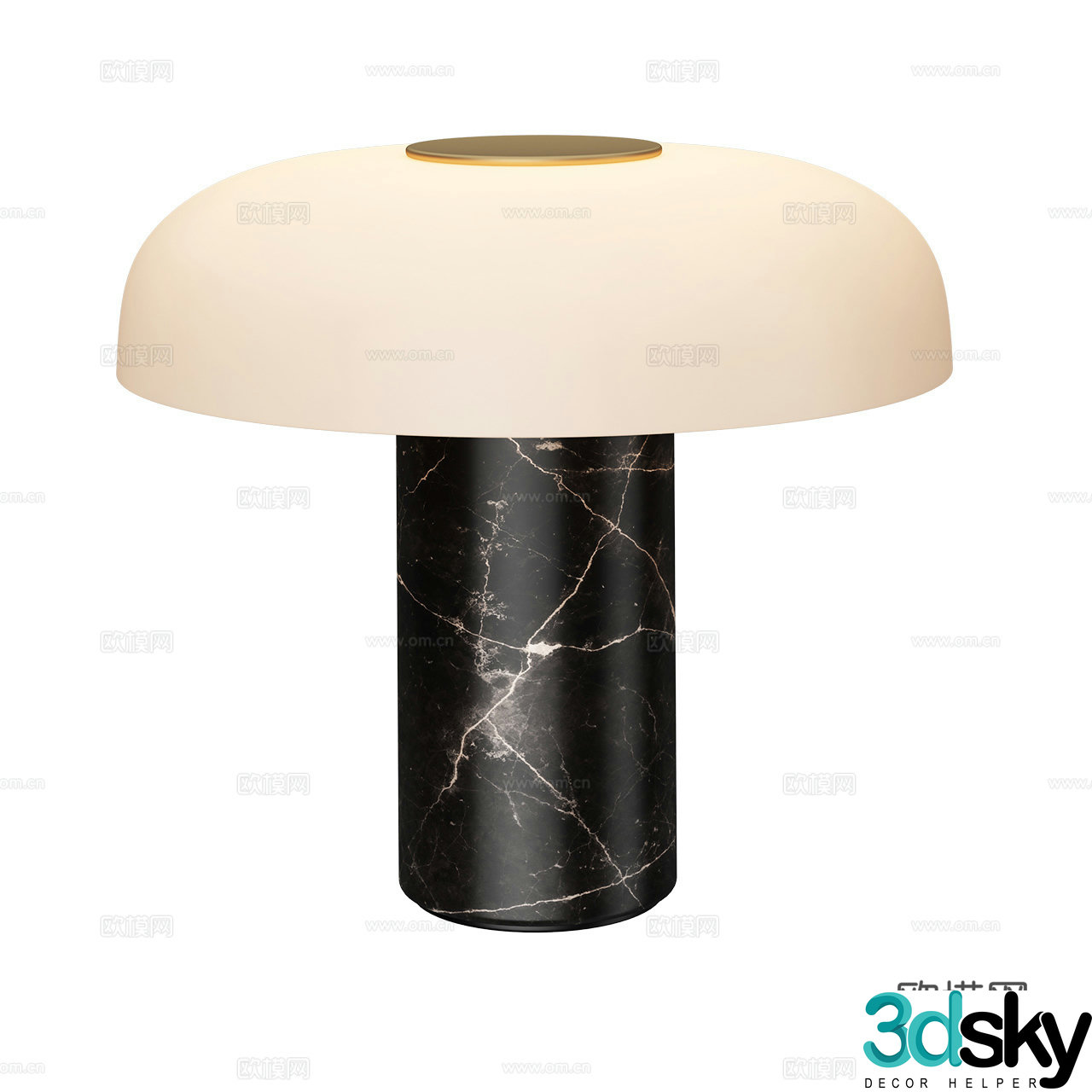 Fontana Arte Minimalist Table Lamp Simple Table Lamp Marble Table Lamp 3D Model