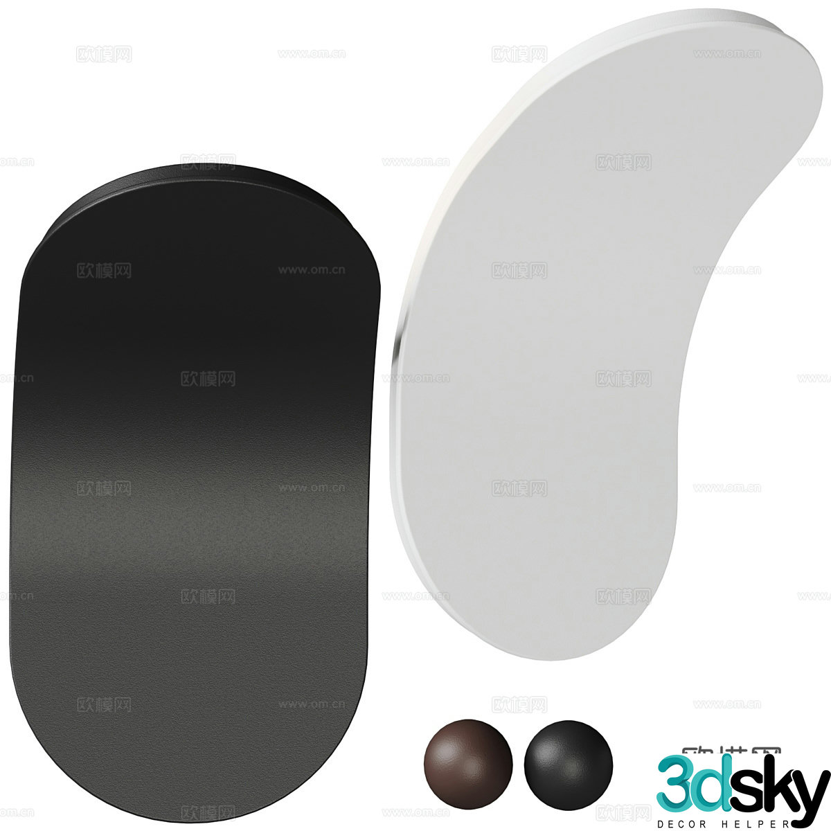 Modern minimalist decorative wall lamp 3d model