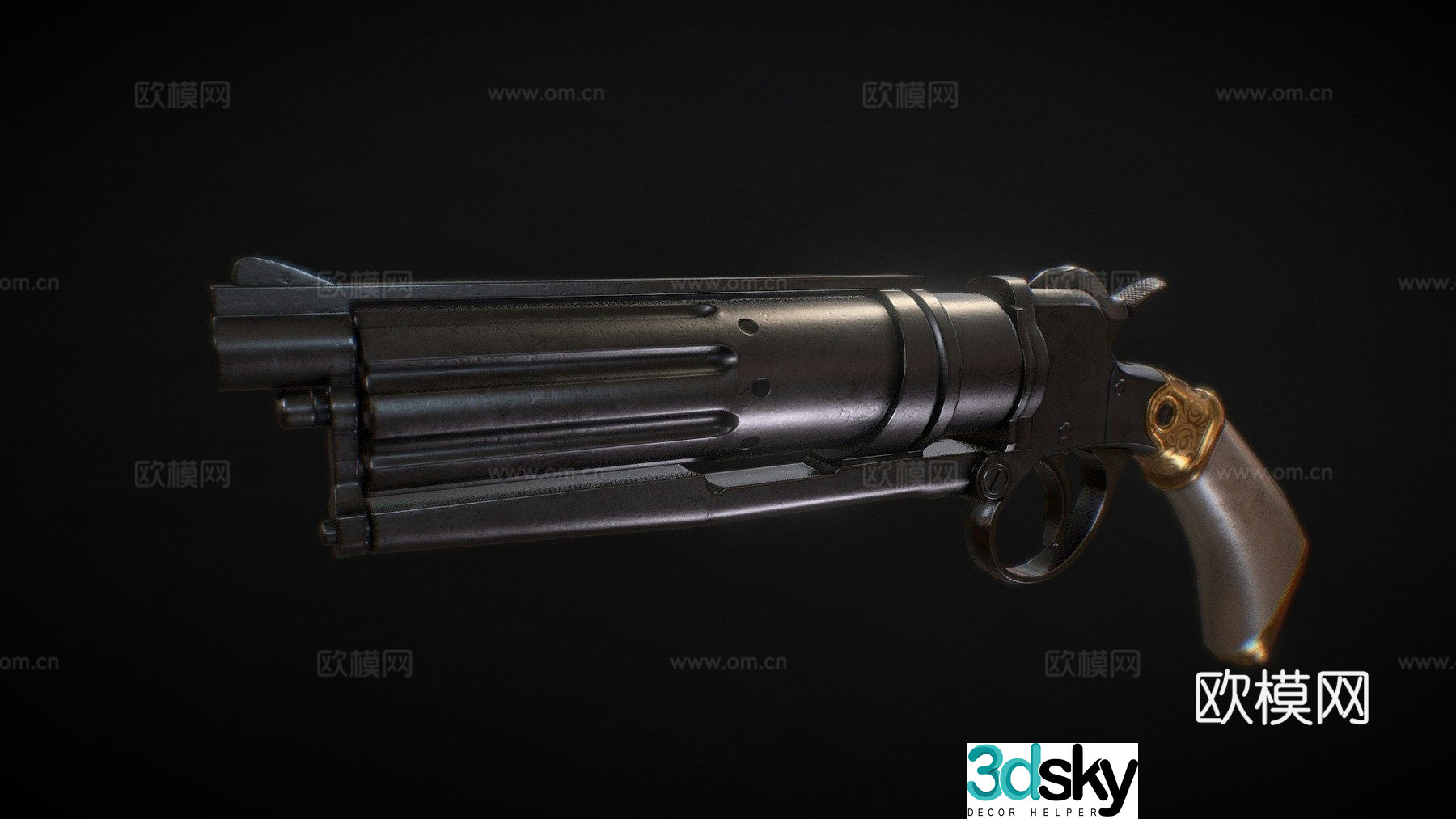 pepper box revolver 3d model