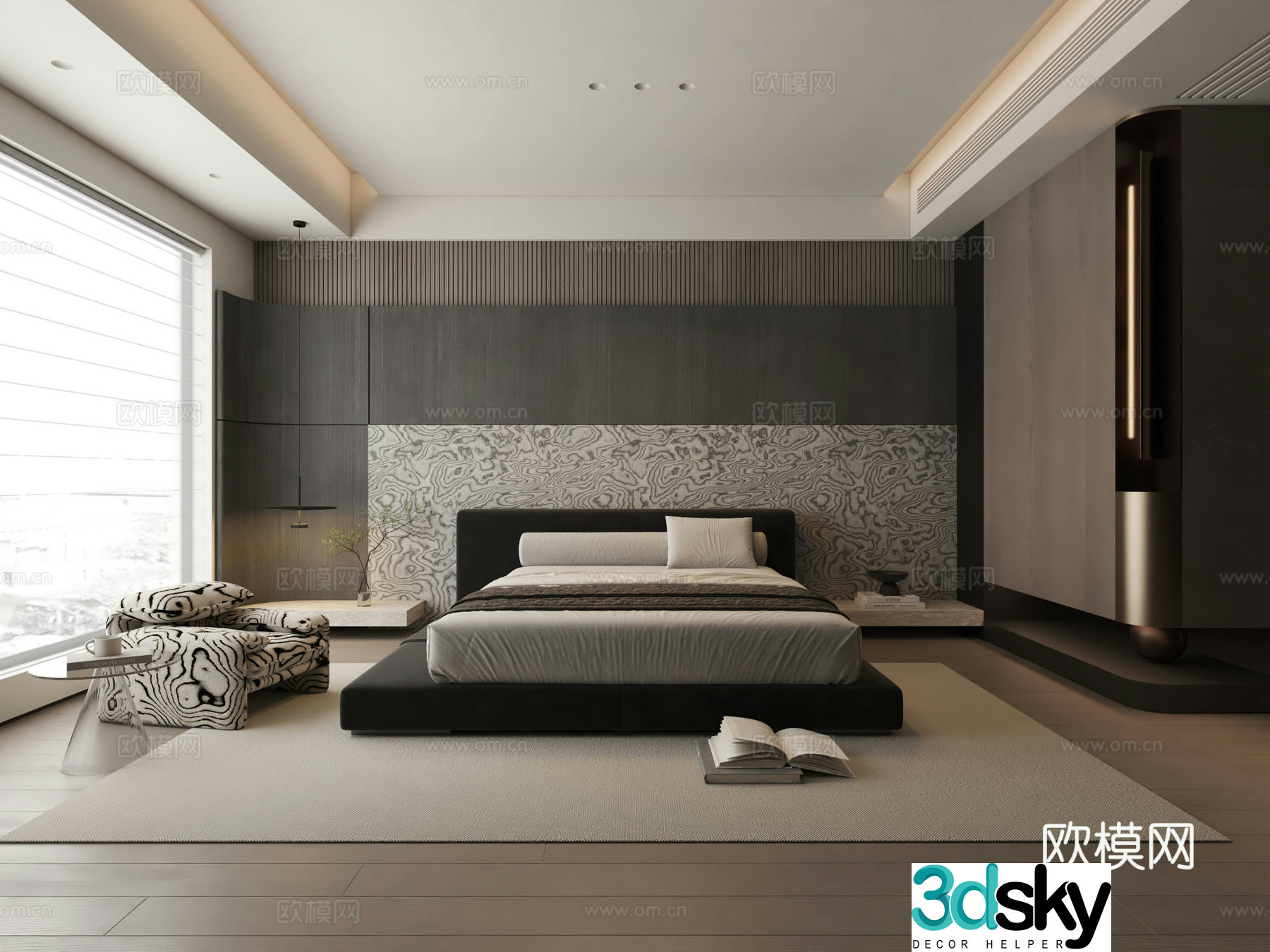 Italian style bedroom 3d model