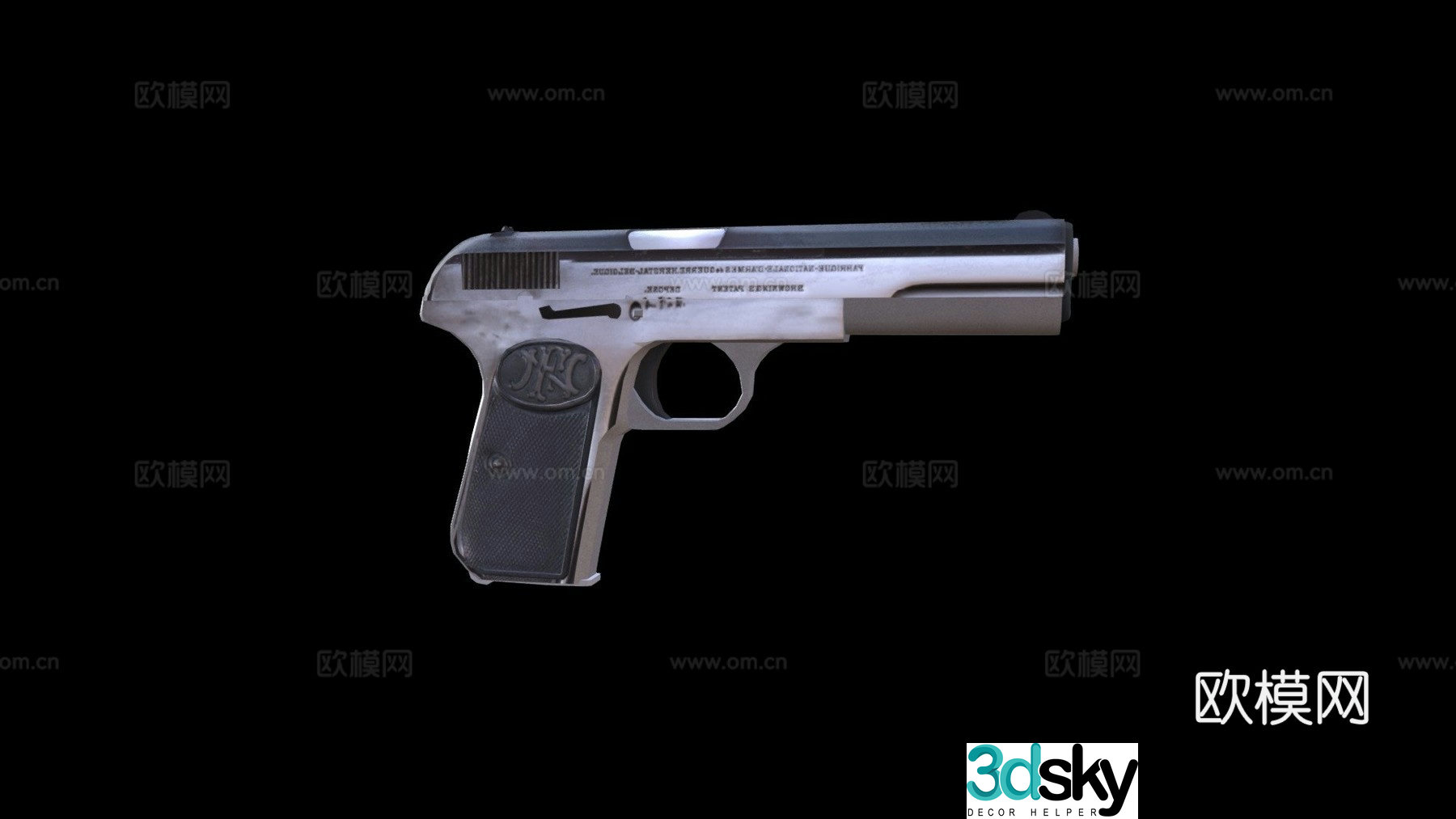 Browning M1900 3d model