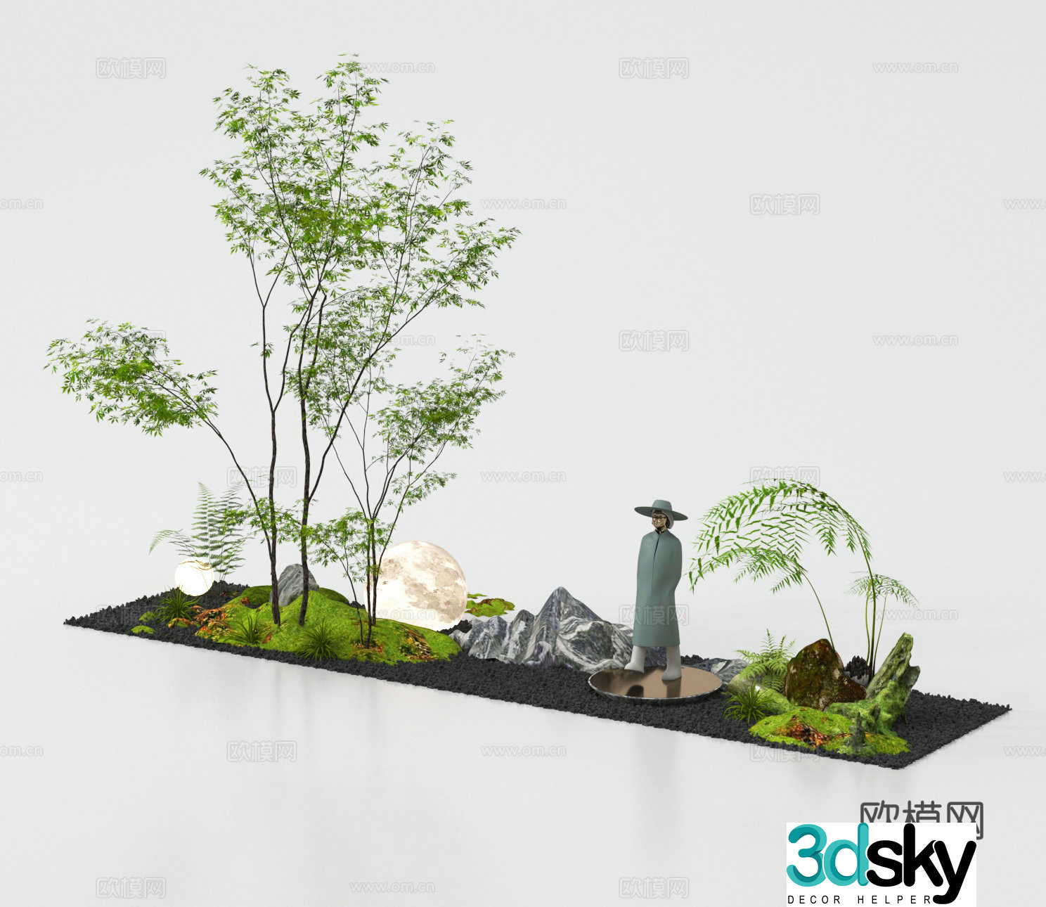 Plant Landscape Garden Landscape Landscape Sketch 3D Model