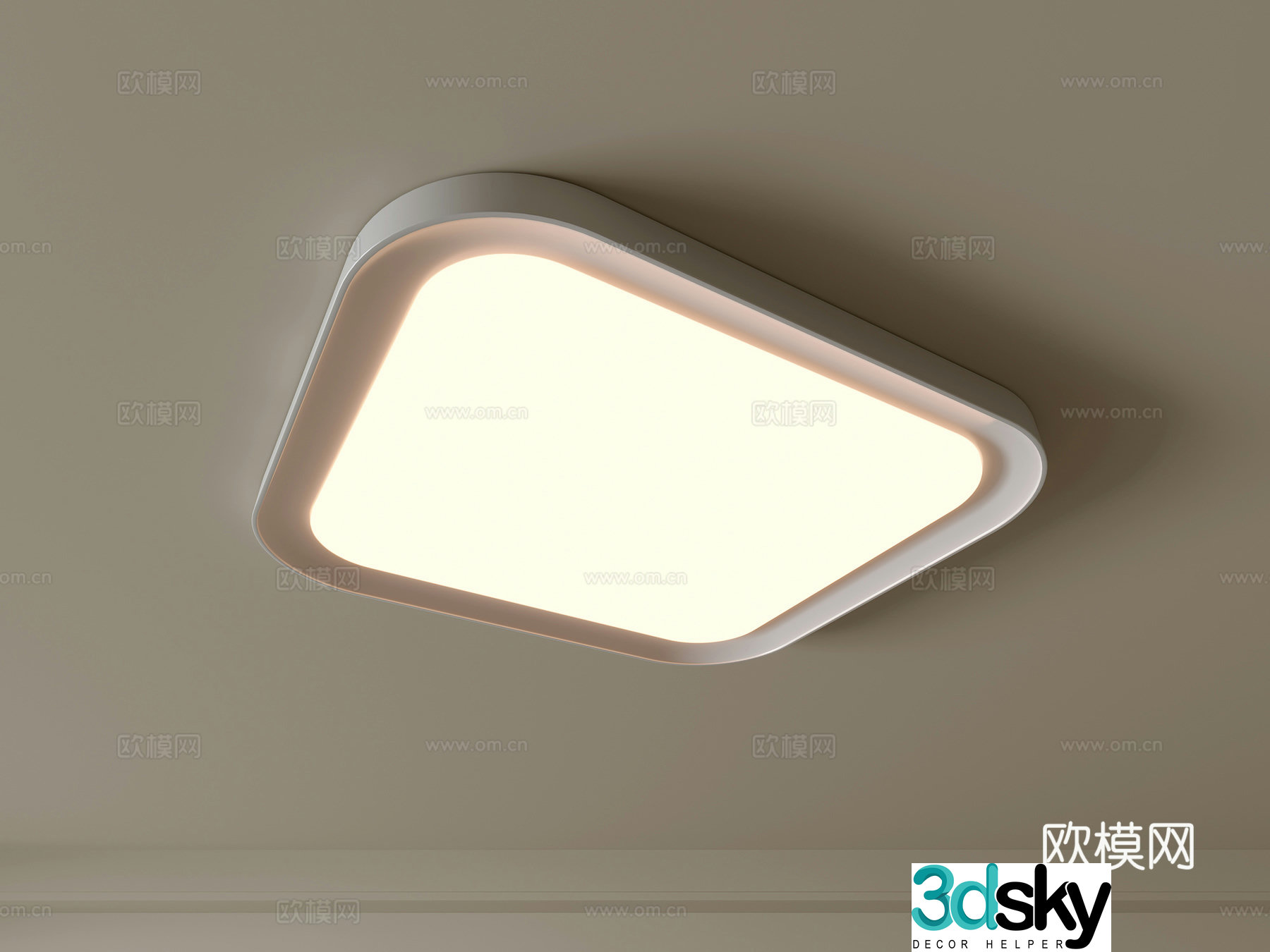 Modern ceiling lamp Geometric ceiling lamp Bedroom lamp Artistic shaped lamp Fashion living room lamp 3D model