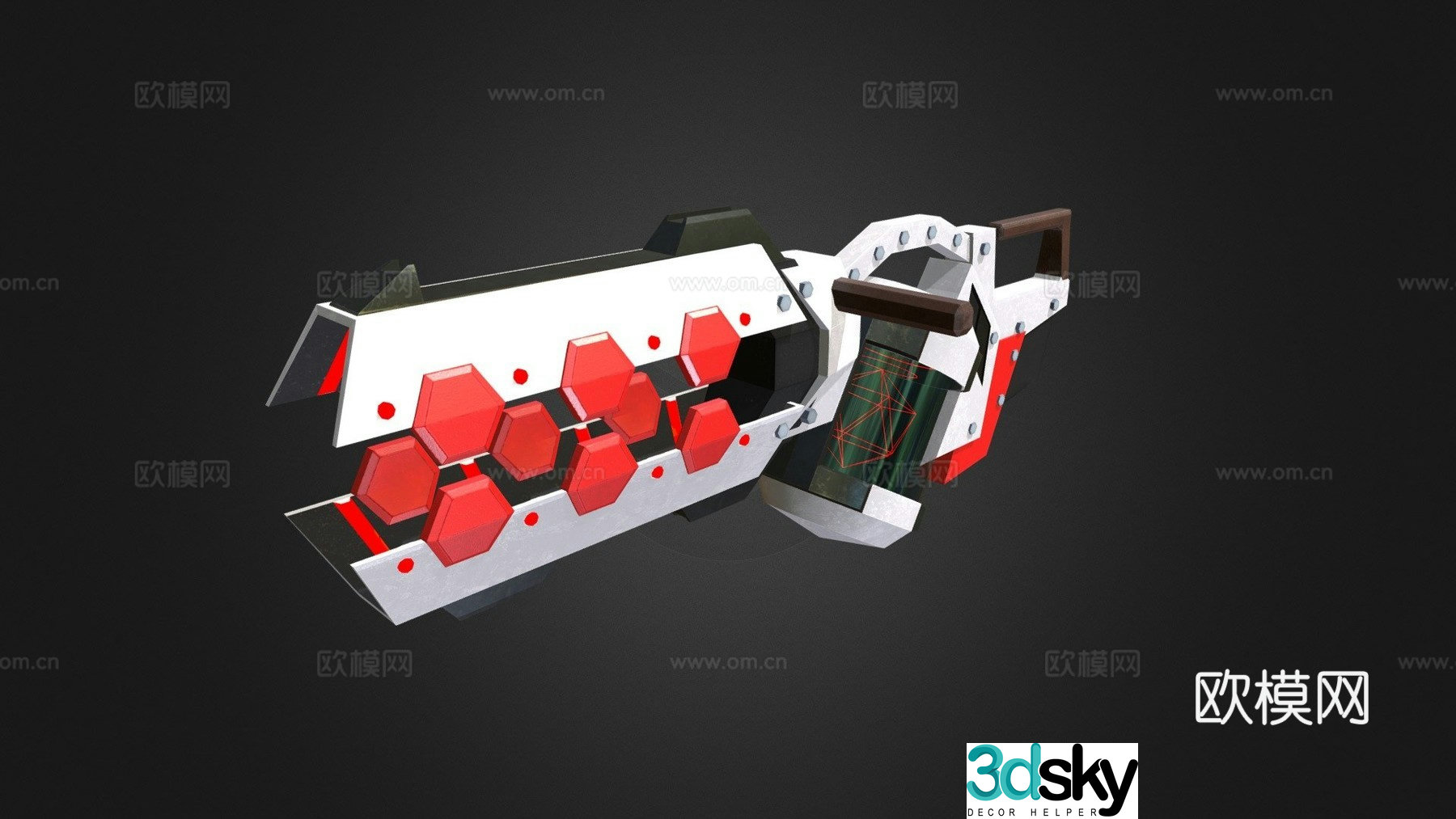crystal plasma cannon 3d model