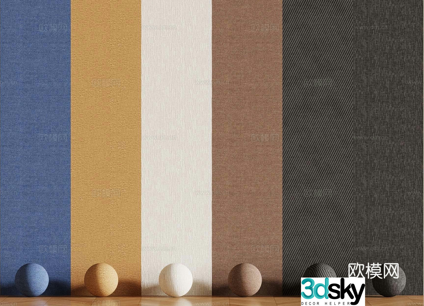 Modern fabric cloth fabric yarn 3d model