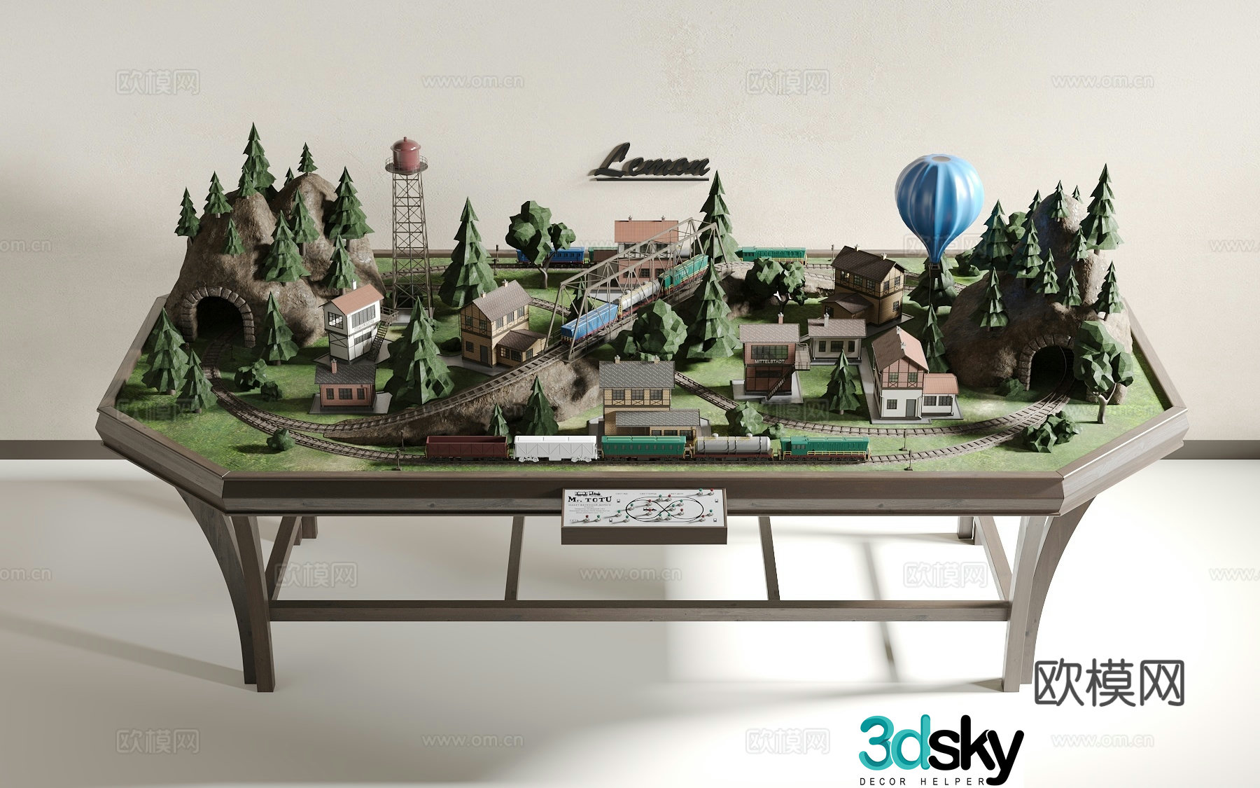 Micro train track model 3d model
