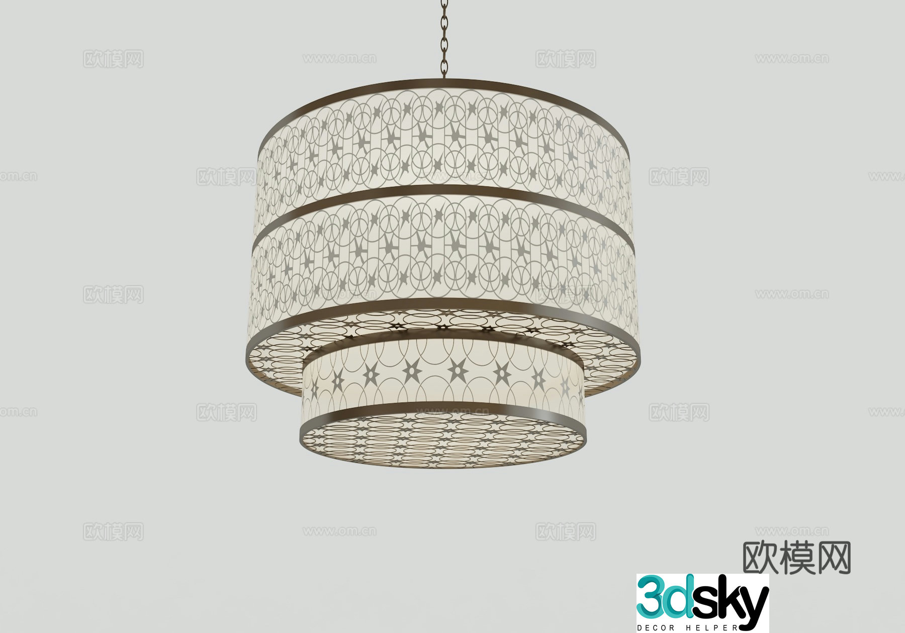 Modern chandelier 3d model