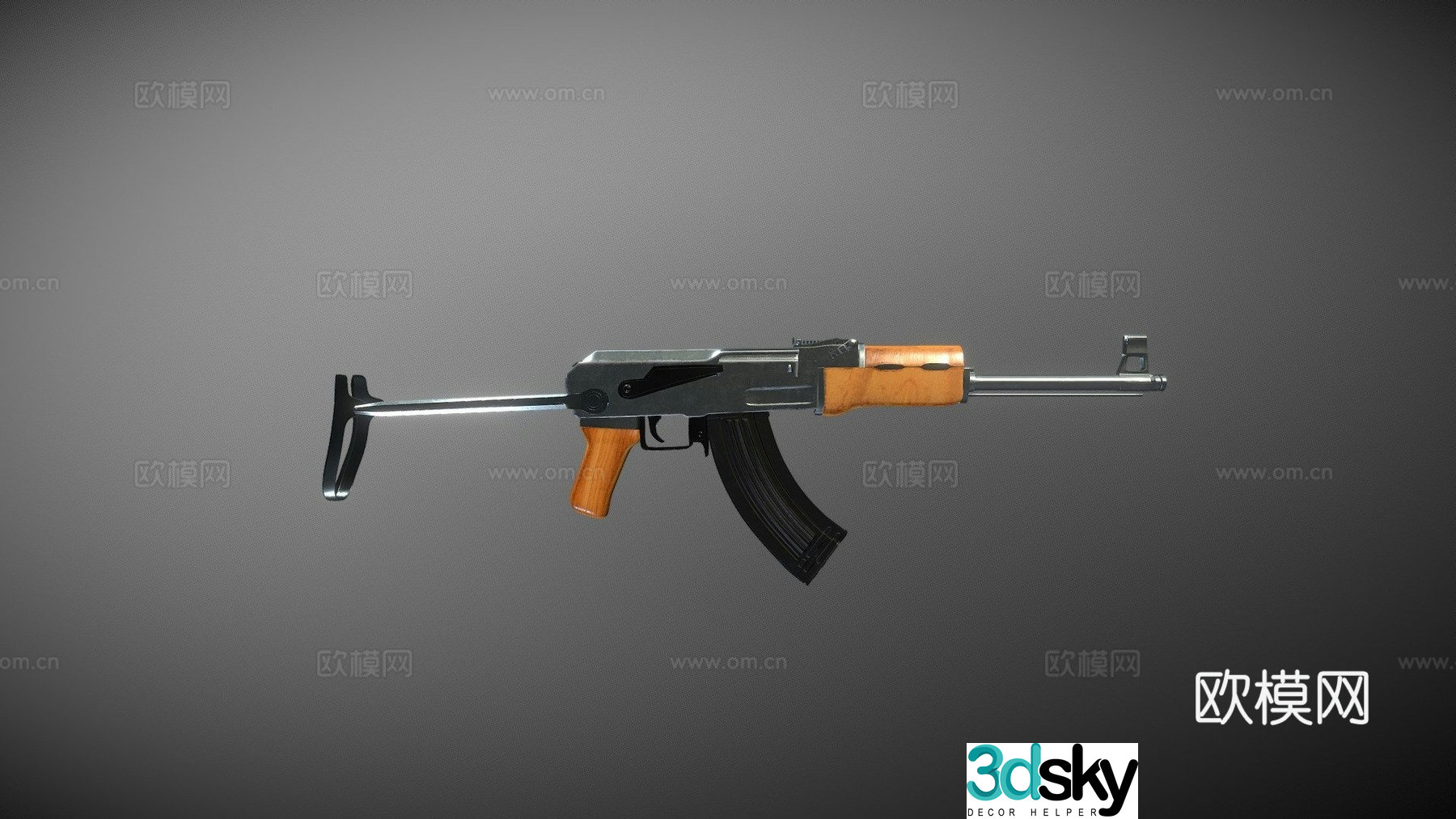 AK-47 rifle 3d model