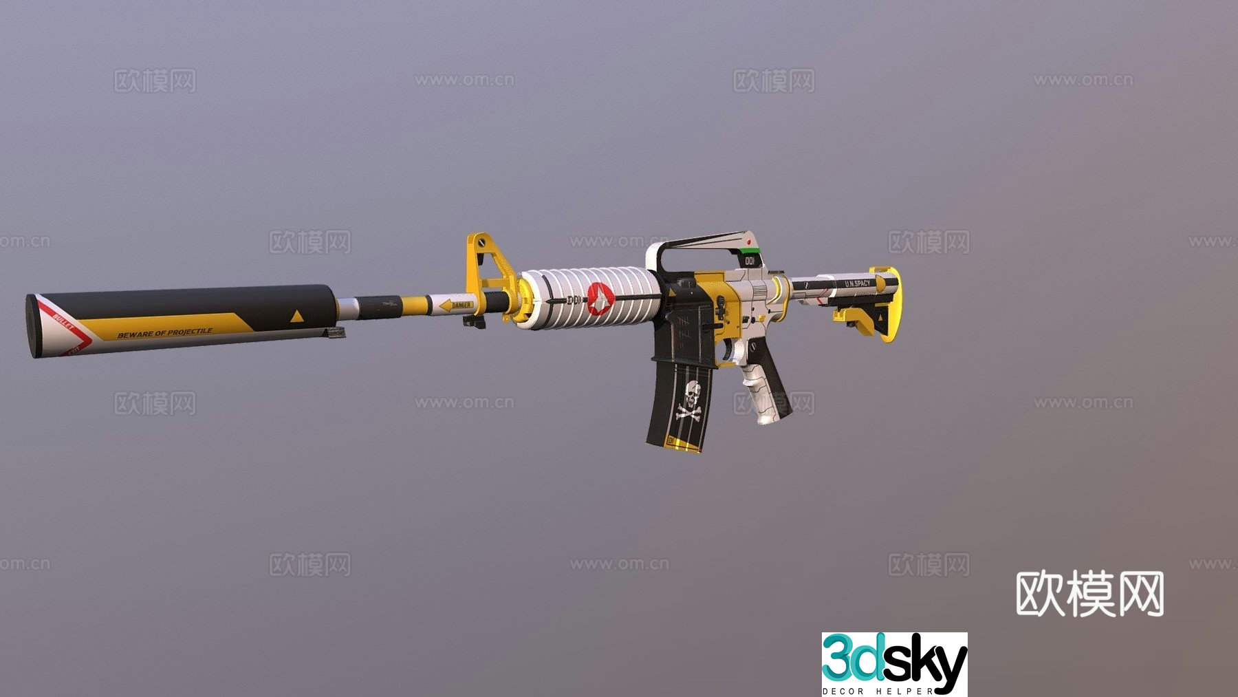 M4A1-S macro 3d model