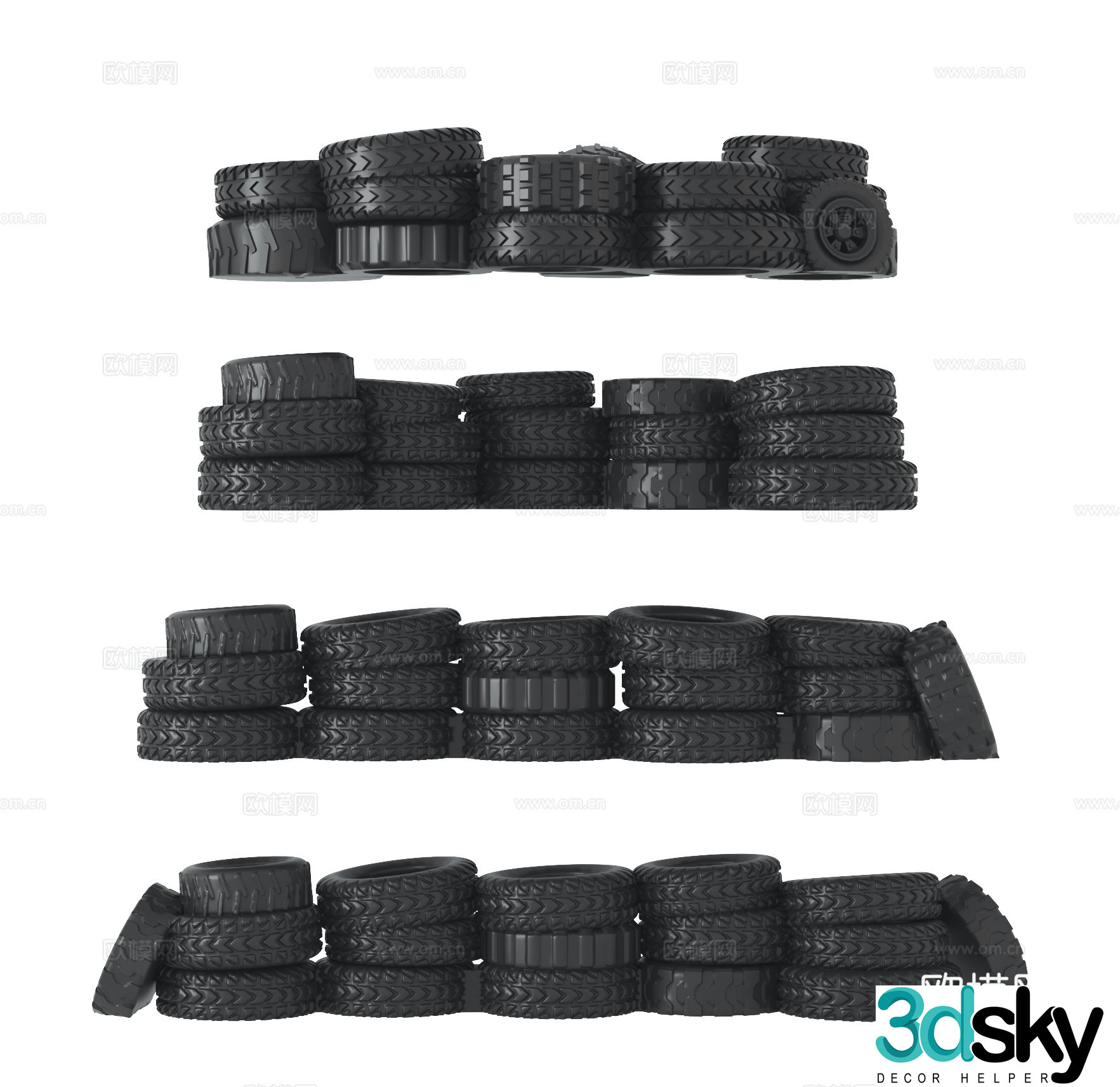 modern tire 3d model