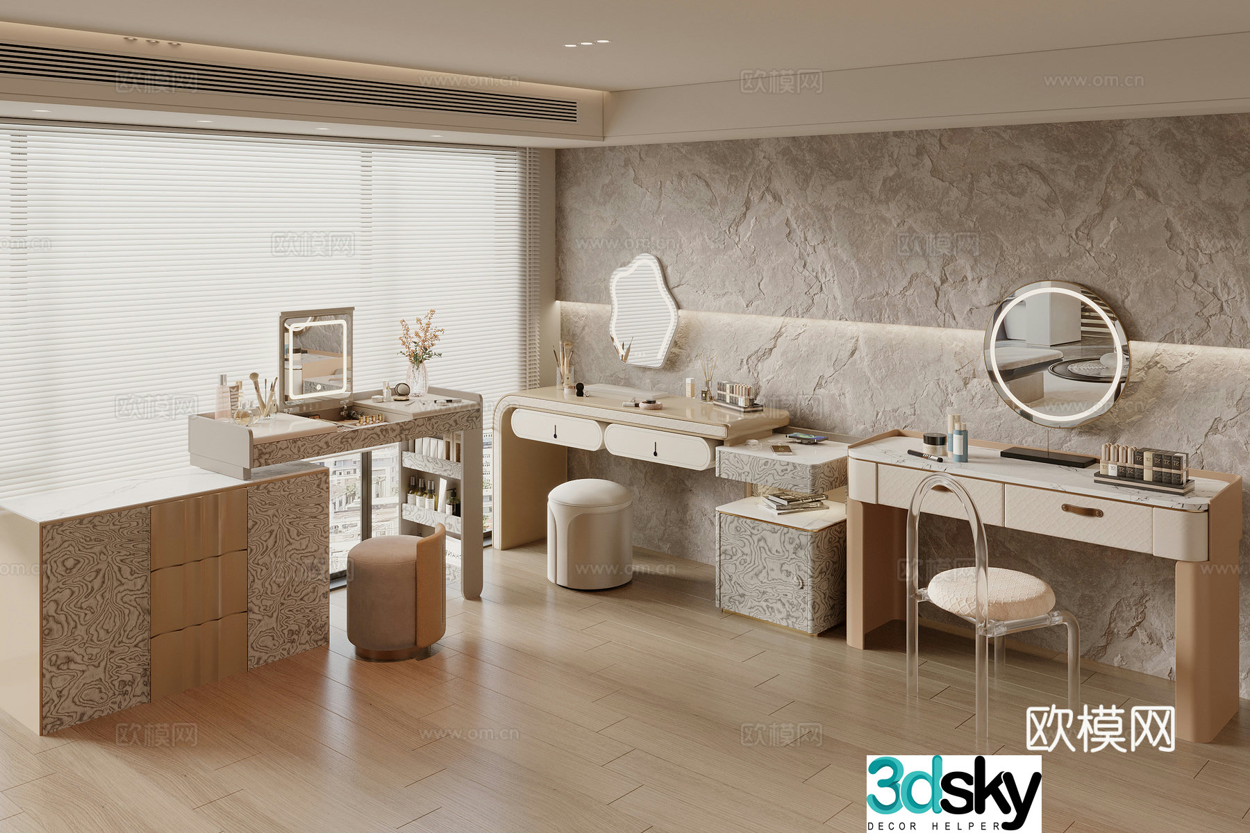 Modern dressing table 3d model