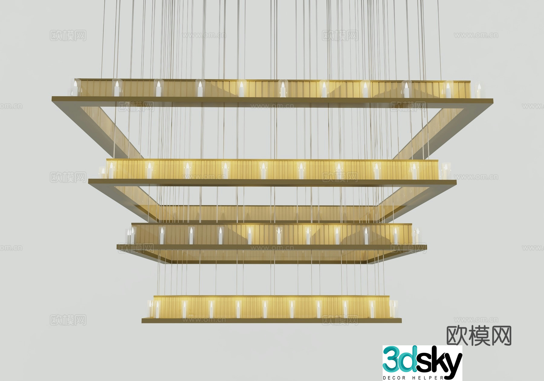 Modern chandelier 3d model