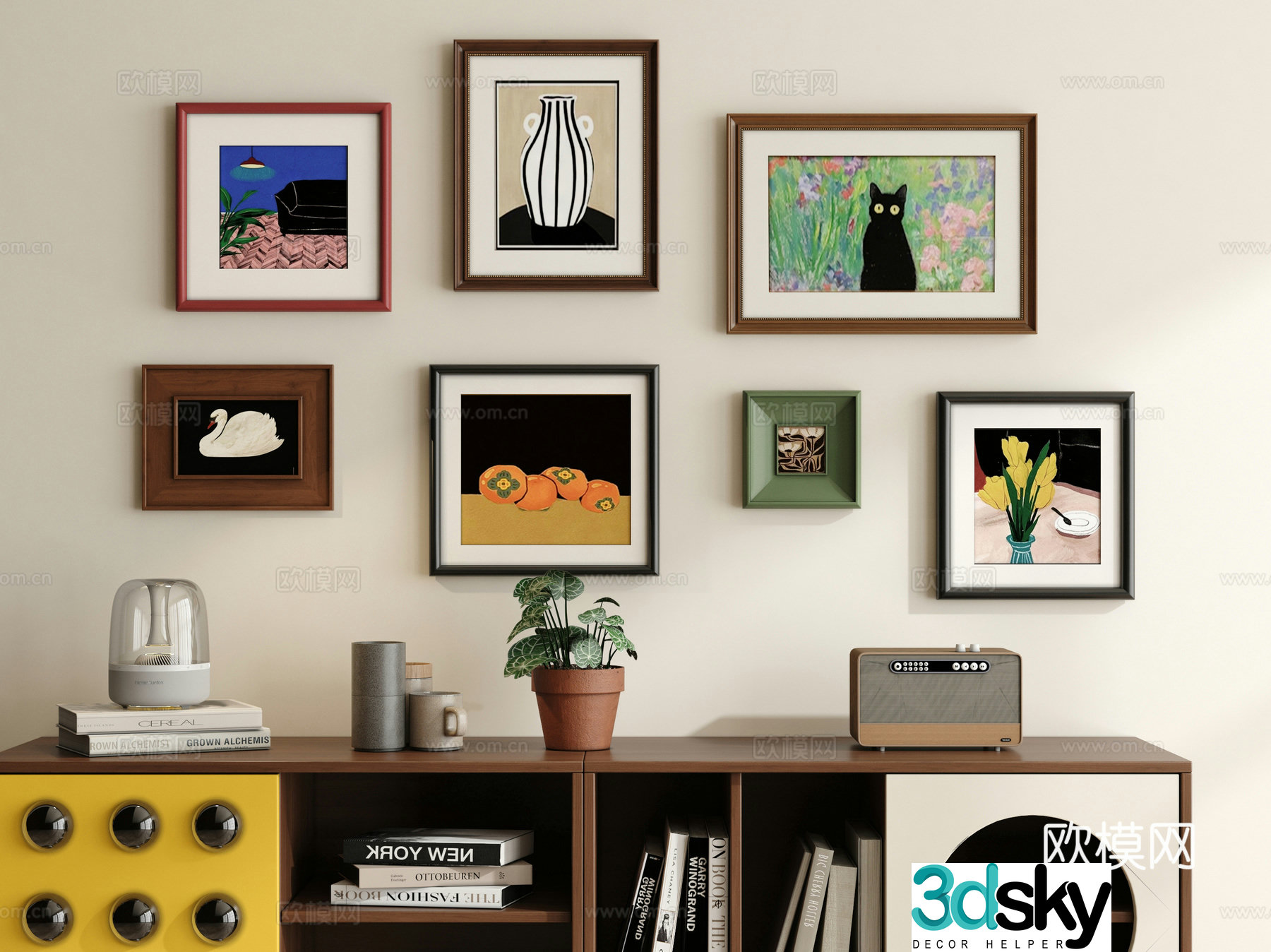 Modern medieval abstract hanging paintings living room hanging paintings bedroom hanging paintings porch hanging paintings decorations 3d model