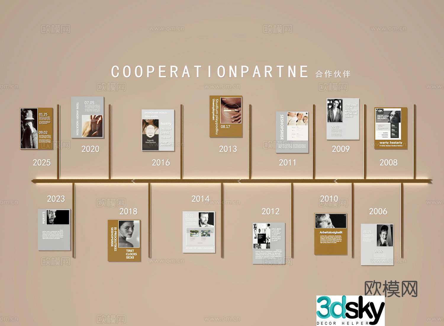 Company wall 3d model