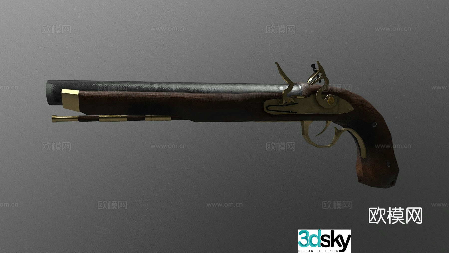 Old musket 3d model