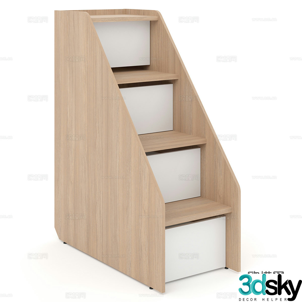 Chest of drawers stairs 3d model