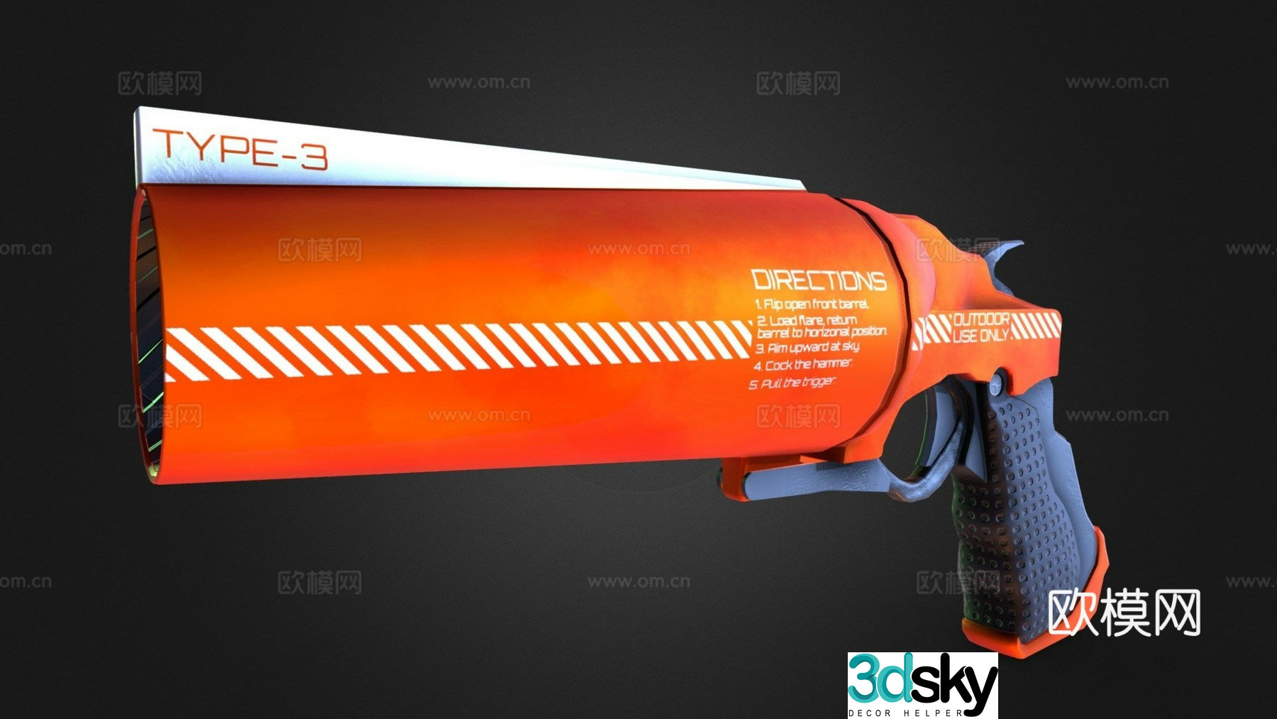 Flare gun 3d model