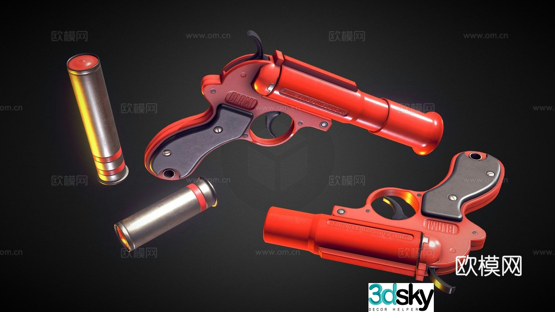 Flare gun 3d model