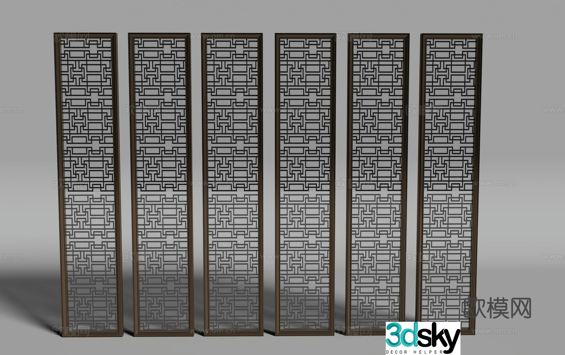 Modern screen partition 3d model