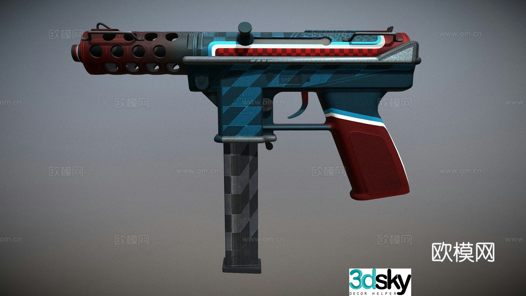 Tec-9-circuit 3d model