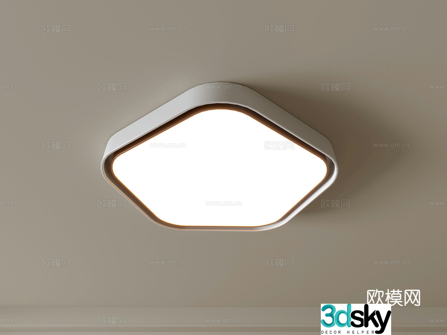Modern ceiling lamp Geometric ceiling lamp Bedroom lamp Artistic shaped lamp Fashion living room lamp 3D model
