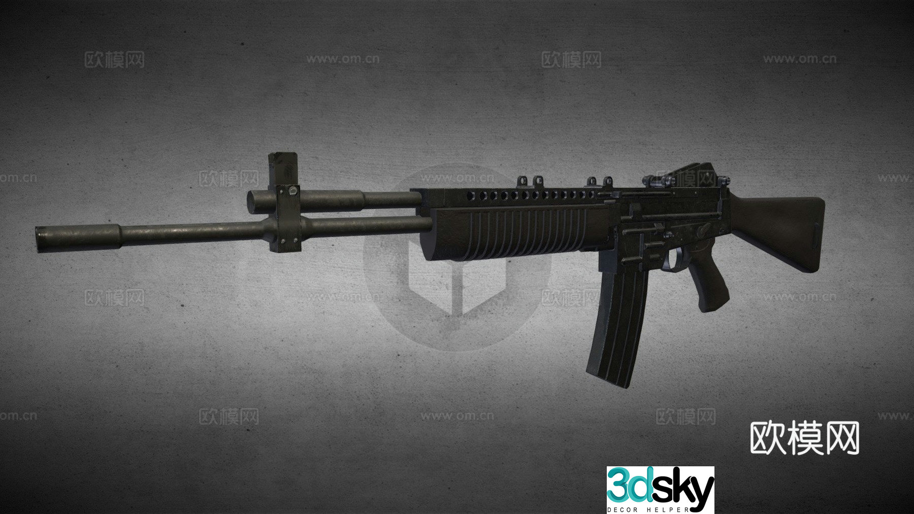 Stoner 63 PBR 3d model