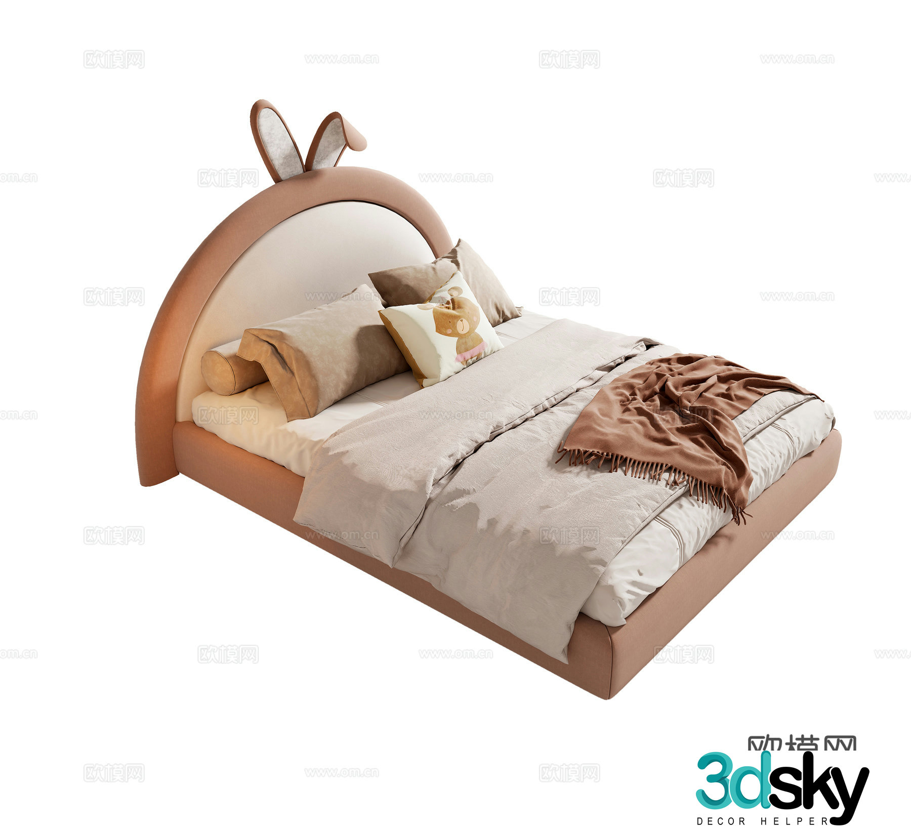 Modern children’s bed 3d model
