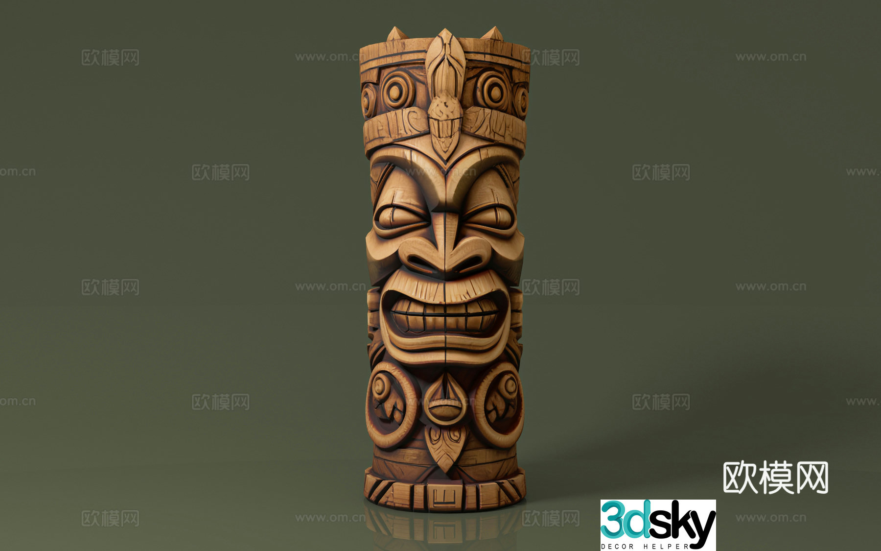 Mayan culture tribe totem spiritual fortress stone pillar carving religious belief sacrifice ornament decoration 3D model