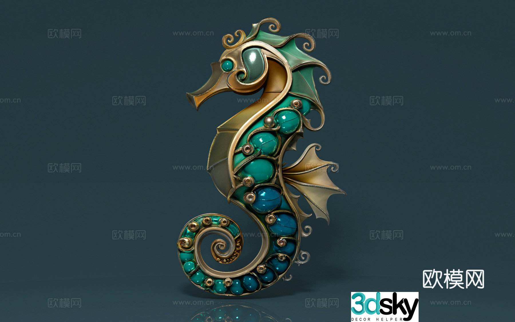 Haima Craft Artwork Creative Art Haima Carving Cultural and Art Jewelry Figure Ornaments Cultural Relics 3D Model