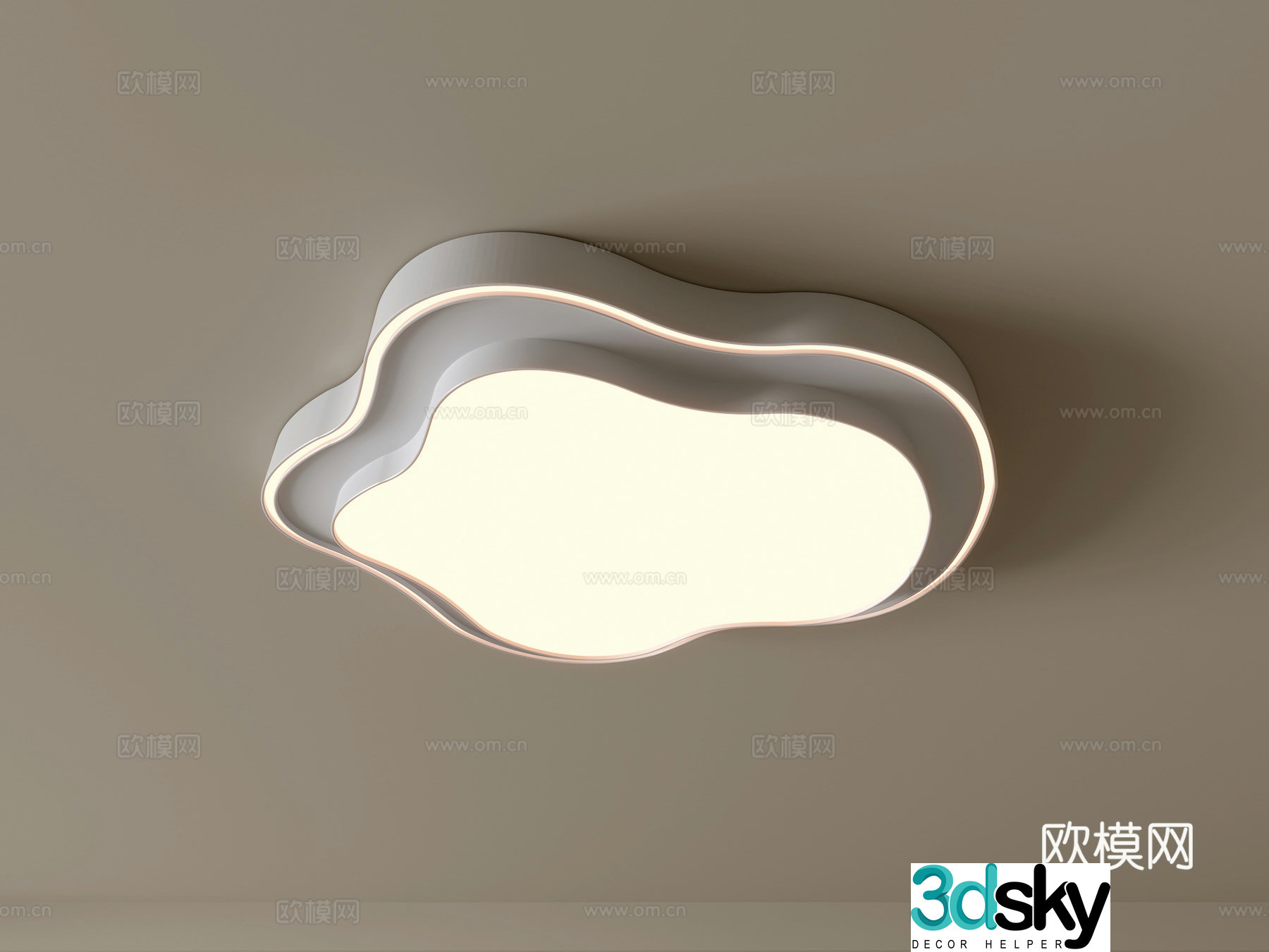 Modern ceiling lamp Geometric ceiling lamp Bedroom lamp Artistic shaped lamp Fashion living room lamp 3D model