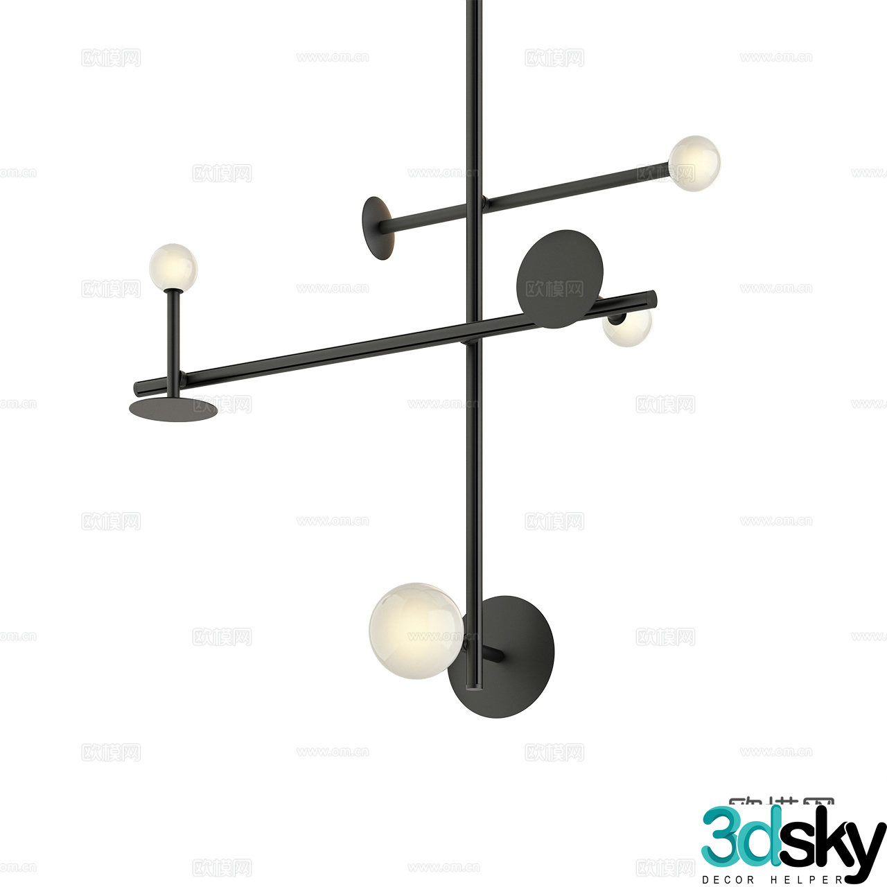 Rakumba modern chandelier minimalist chandelier multi-head chandelier simple chandelier 3d model
