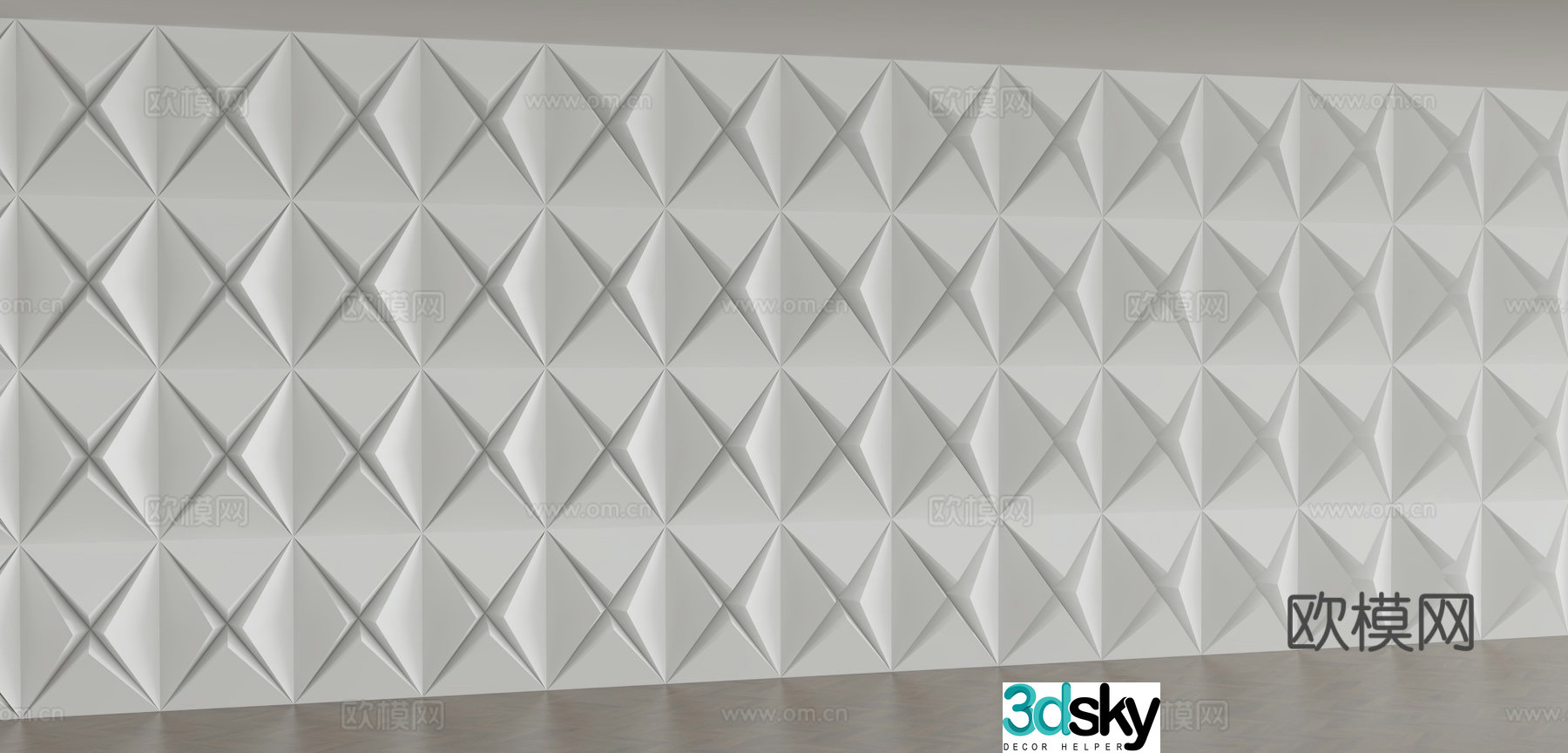 Modern special shape background model wall 3d model