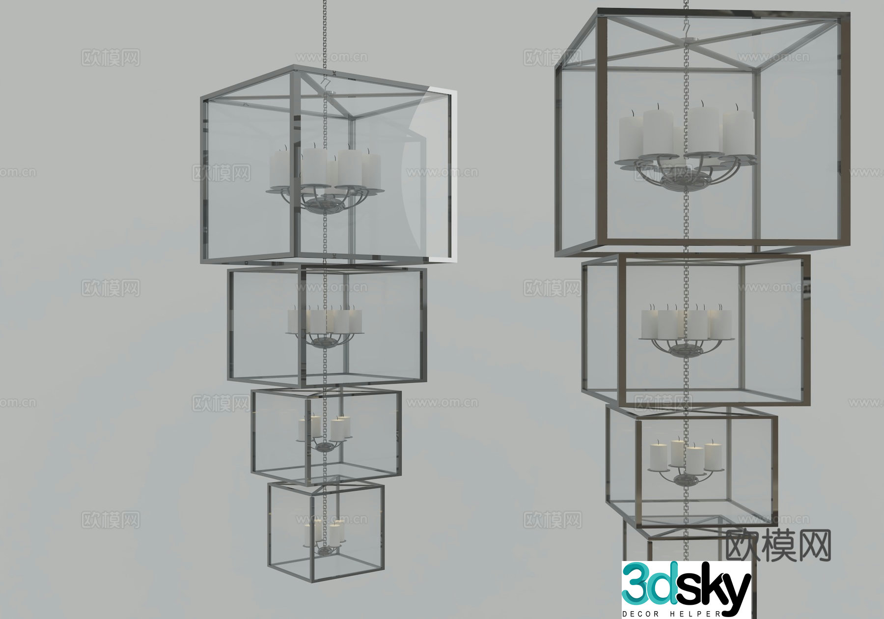 Modern chandelier 3d model