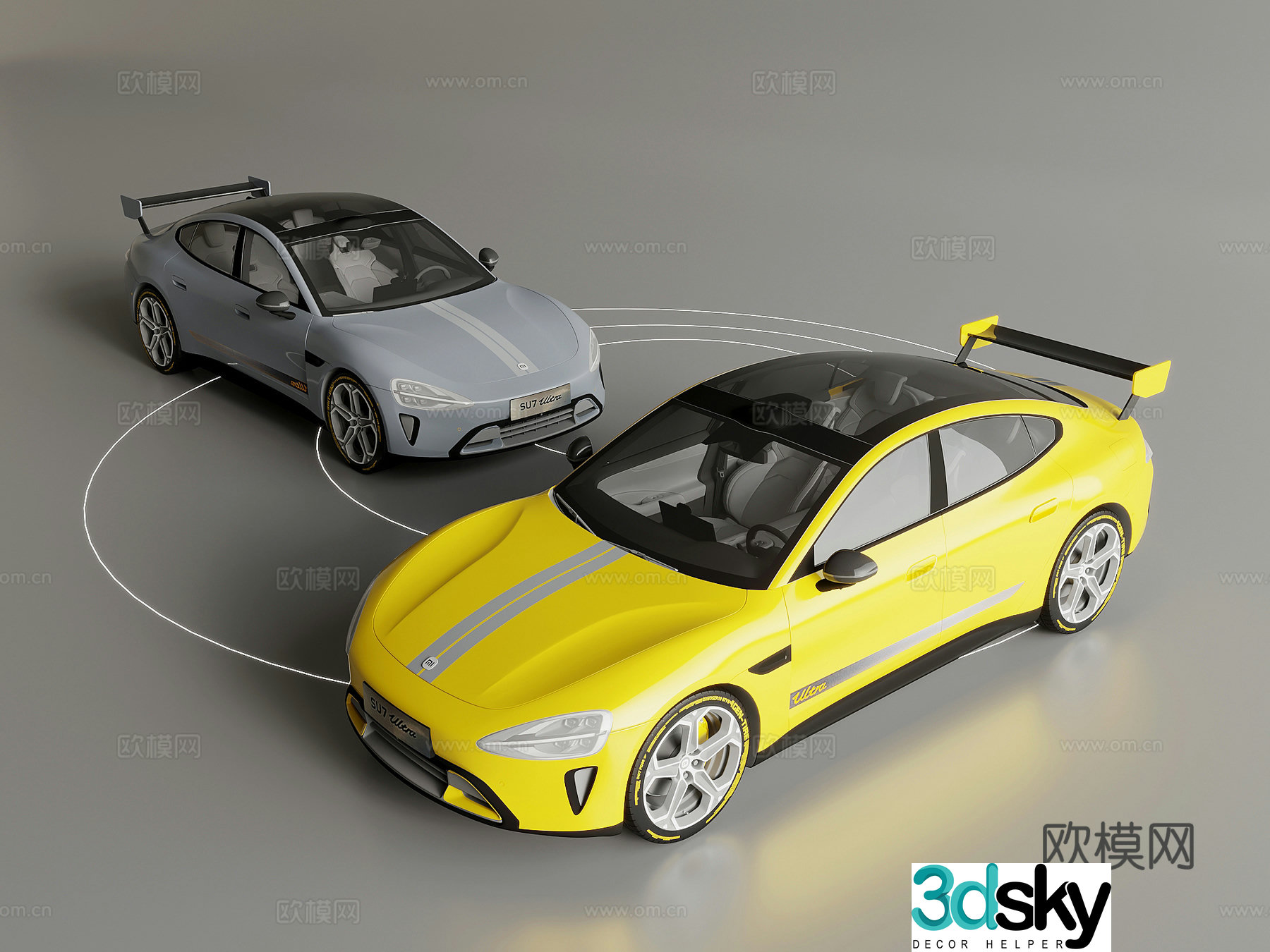 car modern new energy vehicle sedan xiaomi car xiaomi su7ultra 3d model