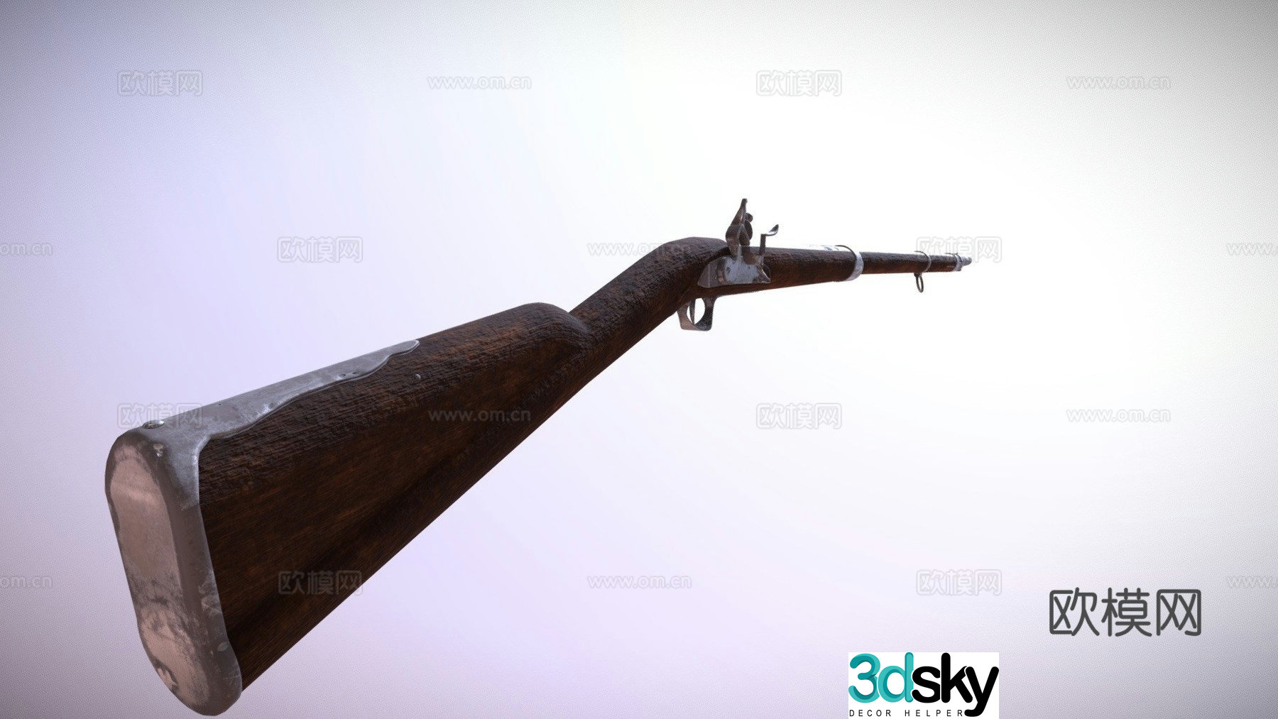 vintage rifle 3d model