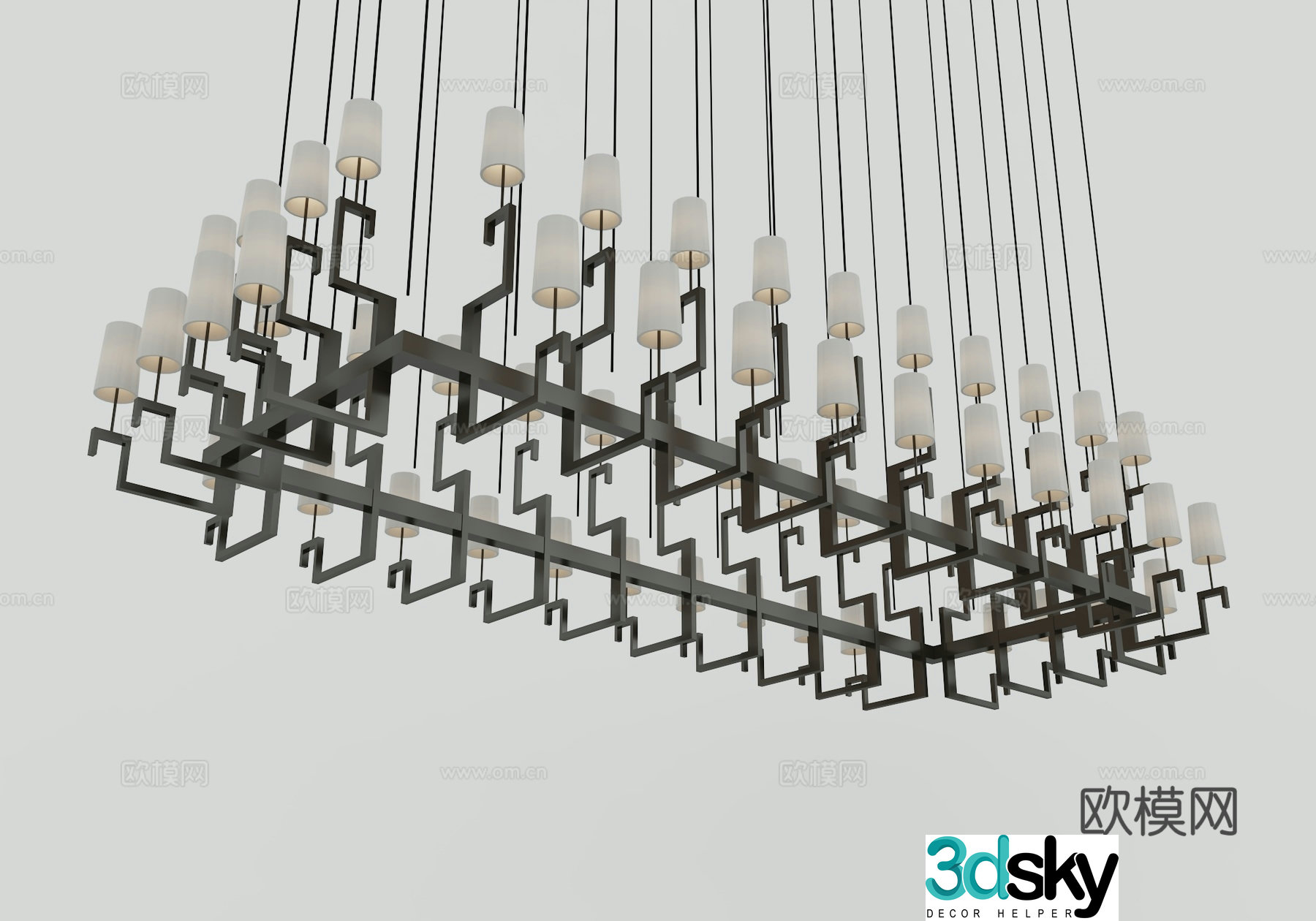 Modern chandelier 3d model