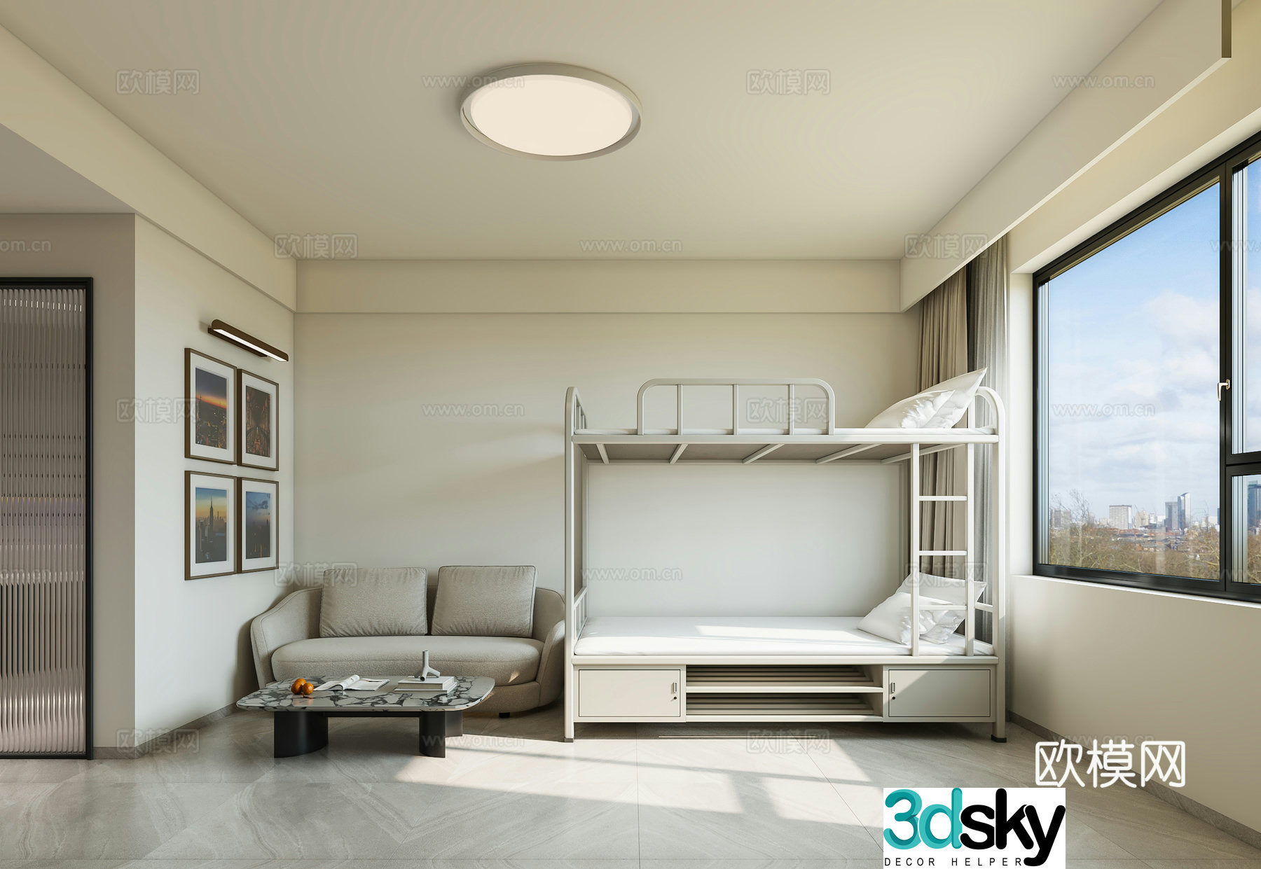 Modern dormitory Student dormitory Staff dormitory 3D model