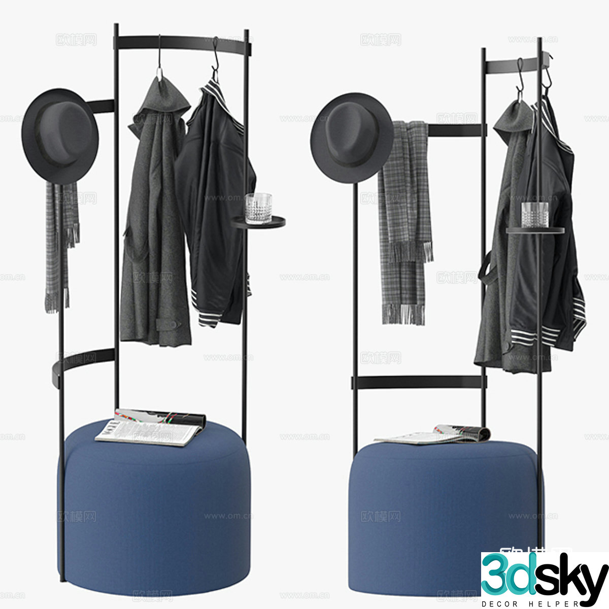 Modern casual sofa hanger 3d model