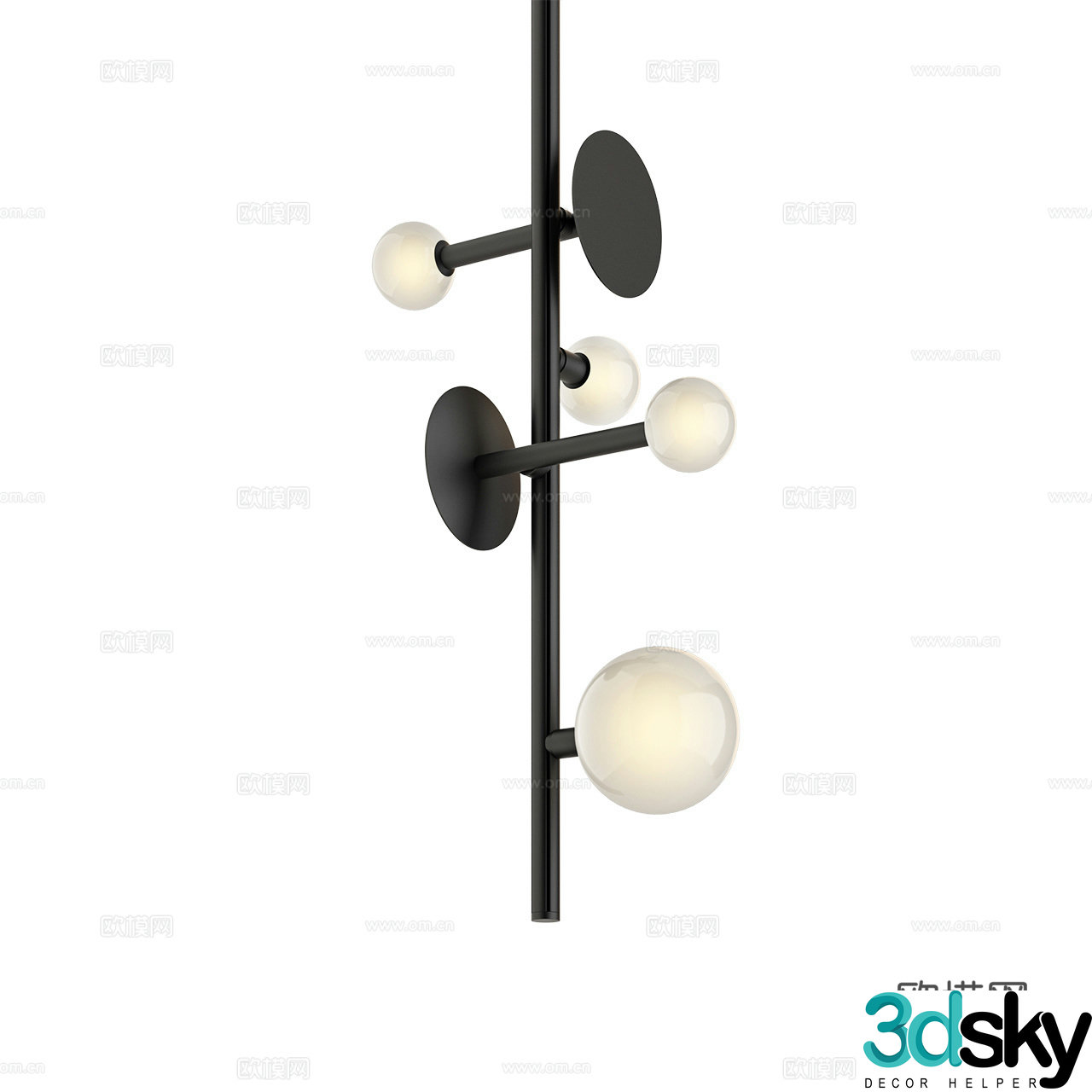 Rakumba modern chandelier minimalist chandelier multi-head chandelier simple chandelier 3d model