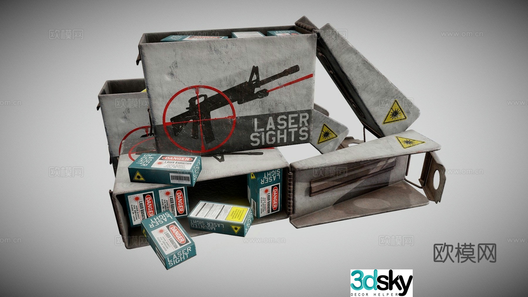 Left 4 Dead 2 laser sight box 3d model