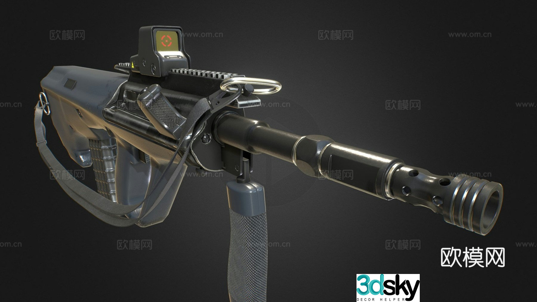 Steyr AUG rifle 3d model