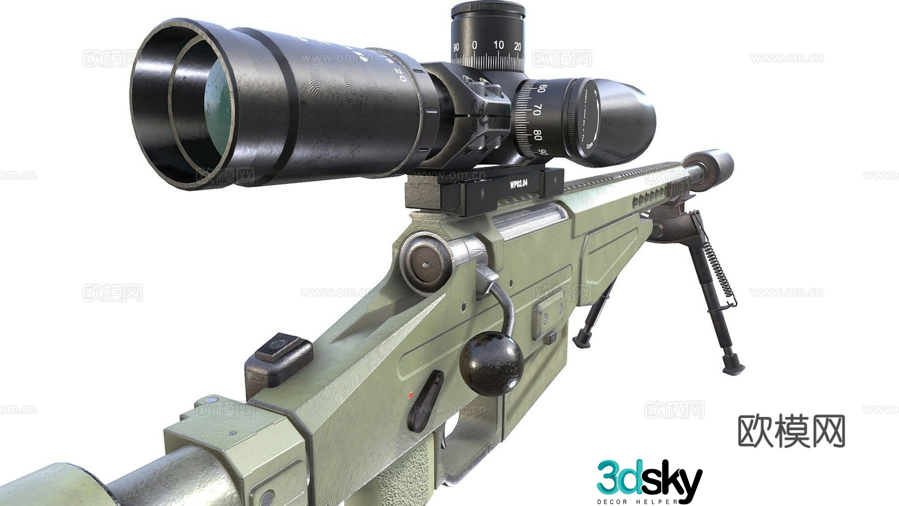 VSV-338 new Russian sniper rifle 4K3d model